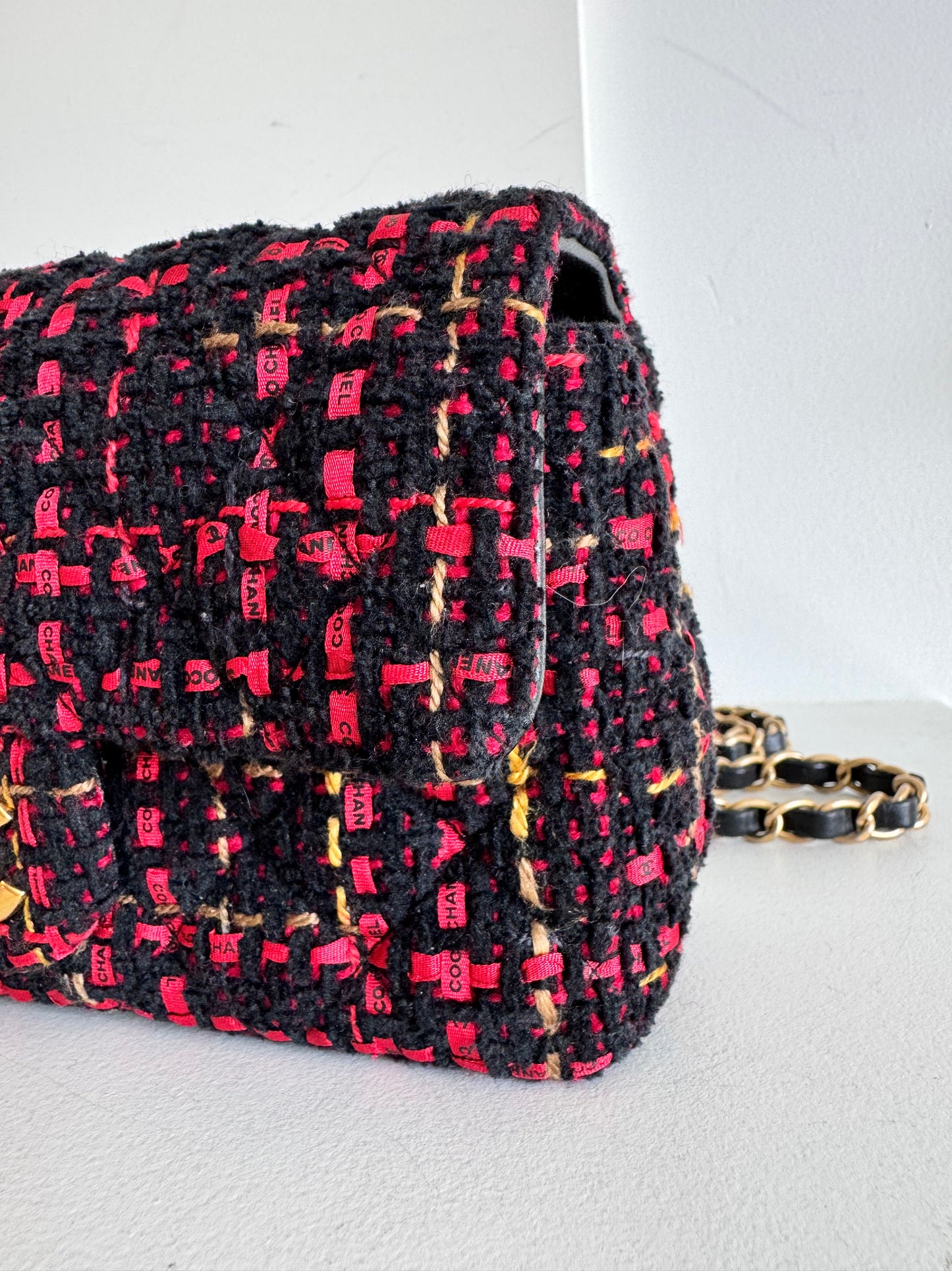 Chanel Mini Rectangular Flap Bag in multi-color tweed