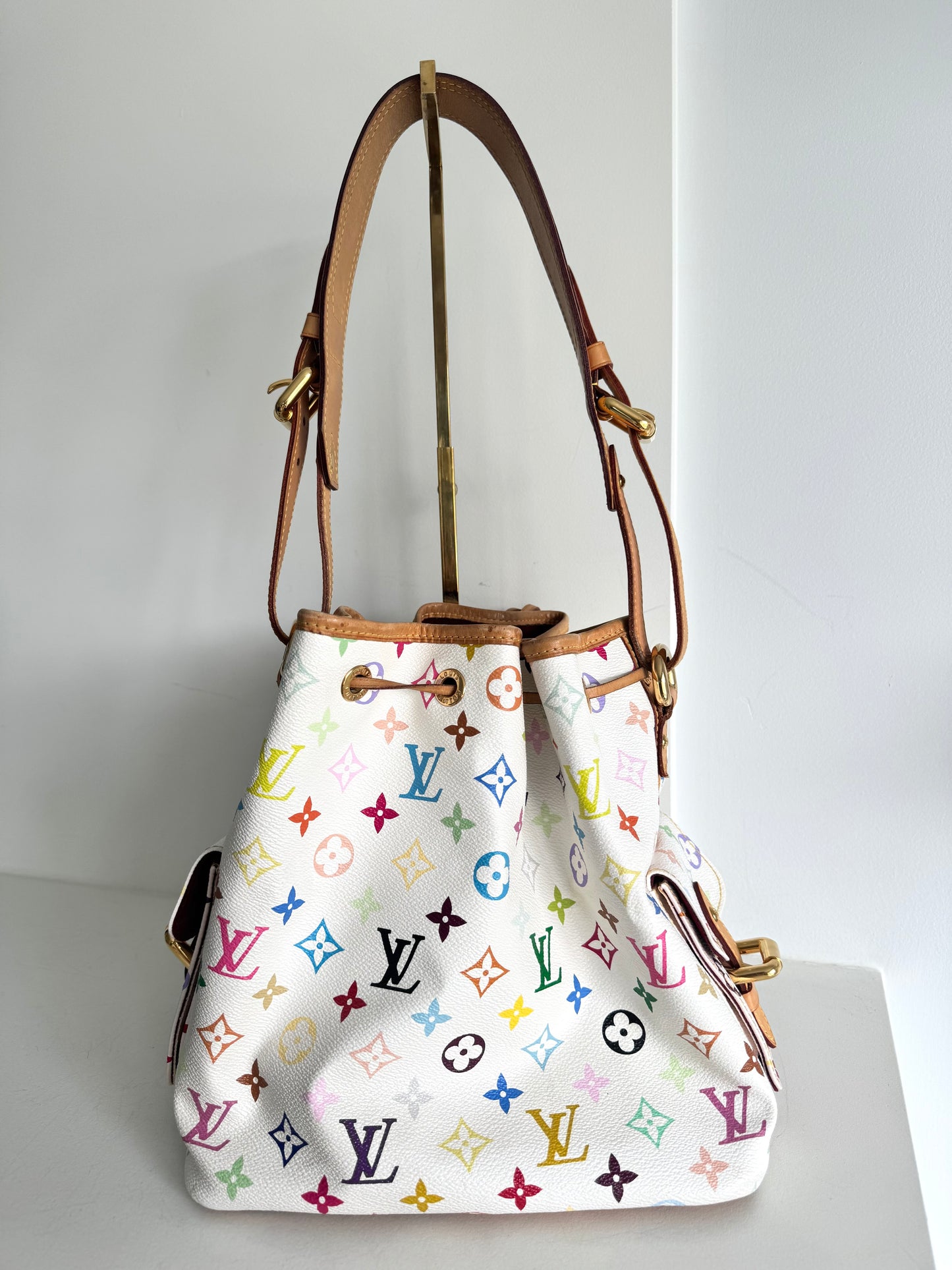 Louis Vuitton x Takashi Murakami White Monogram Multicolore Petit Noé