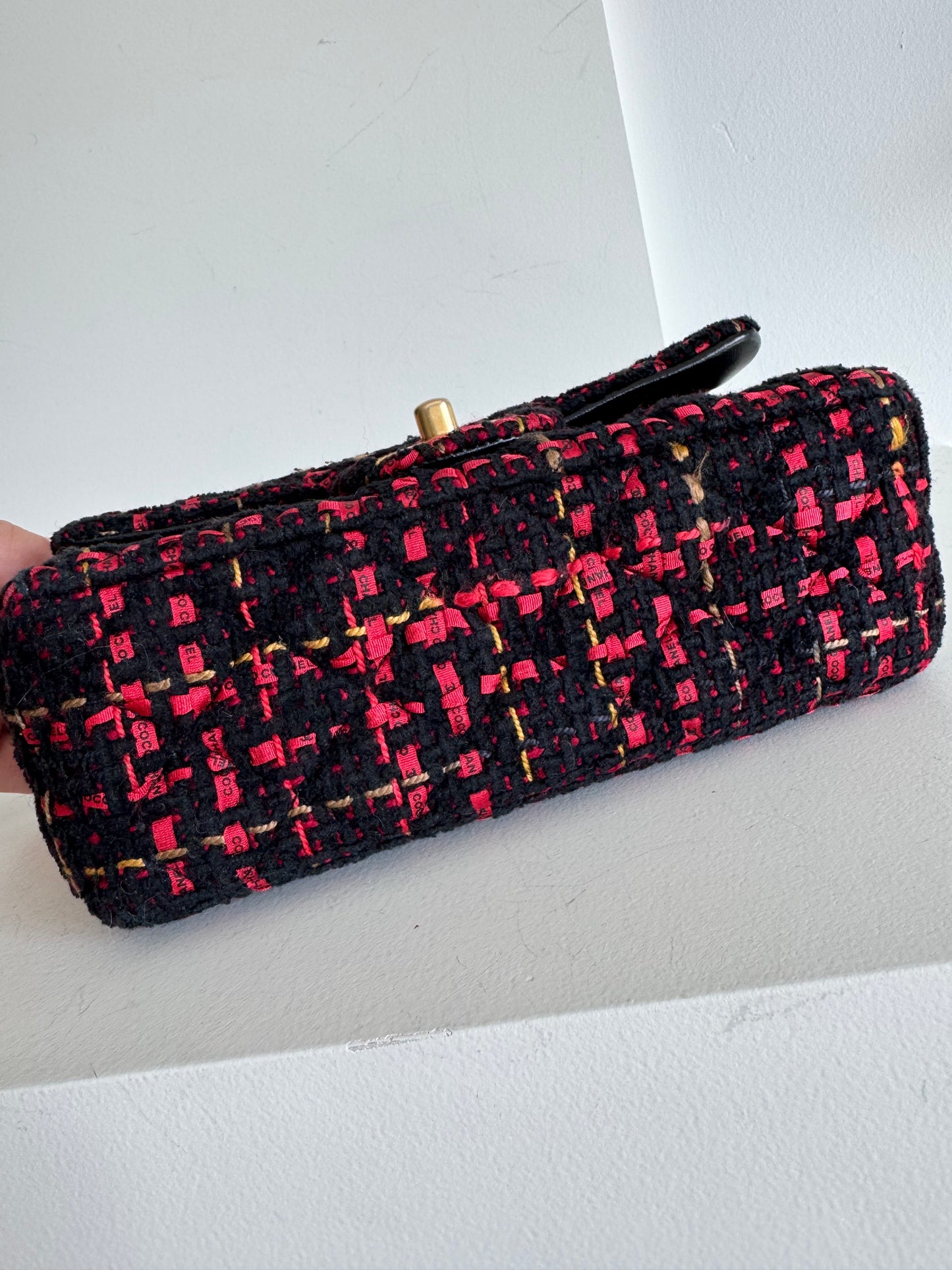 Chanel Mini Rectangular Flap Bag in multi-color tweed