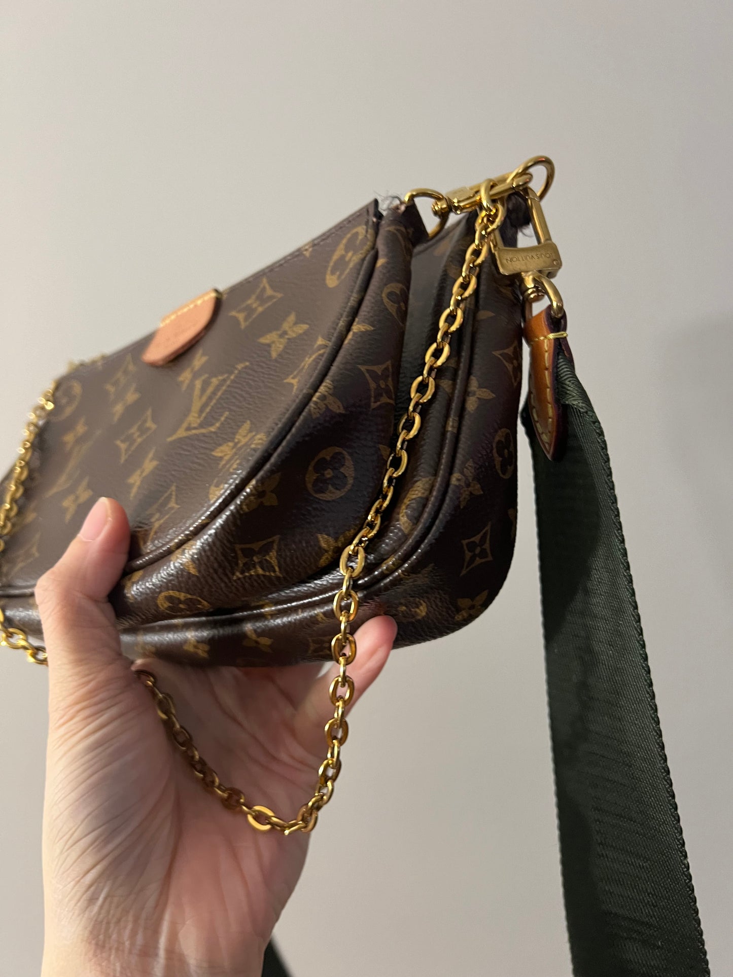 Louis Vuitton multi pochette monogram, kakhi strap