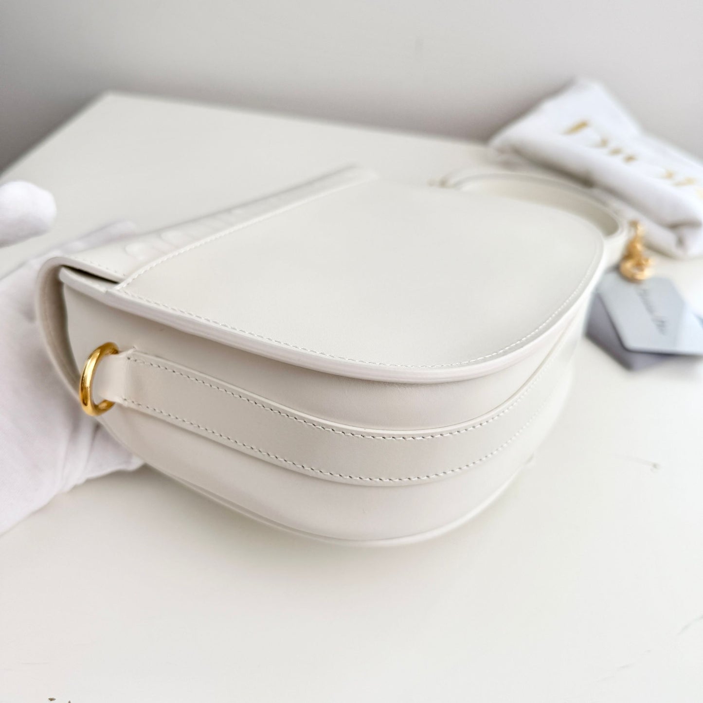 Christian Dior Bobby Medium Bag, White