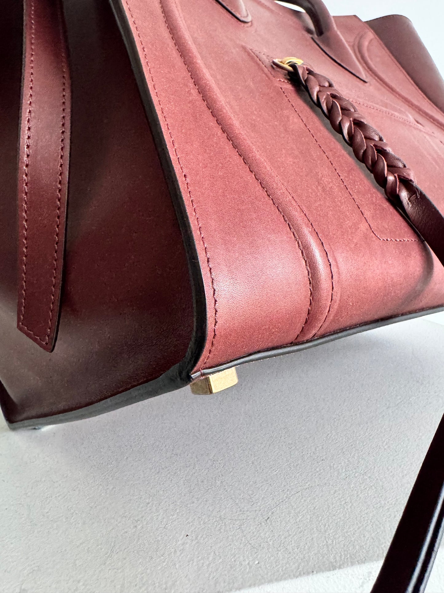 Celine medium phantom luggage bag, burgundy