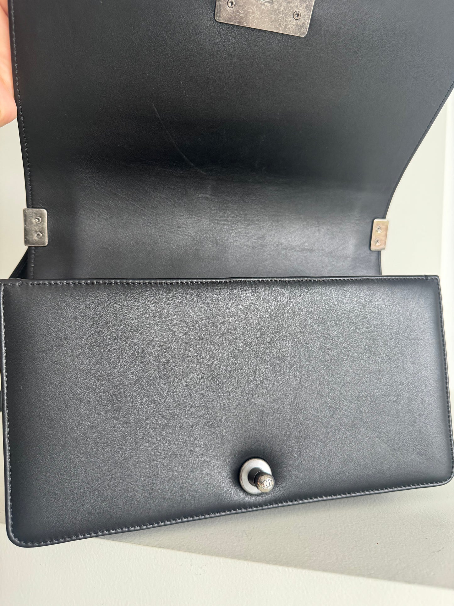 Chanel quilted old medium boy bag