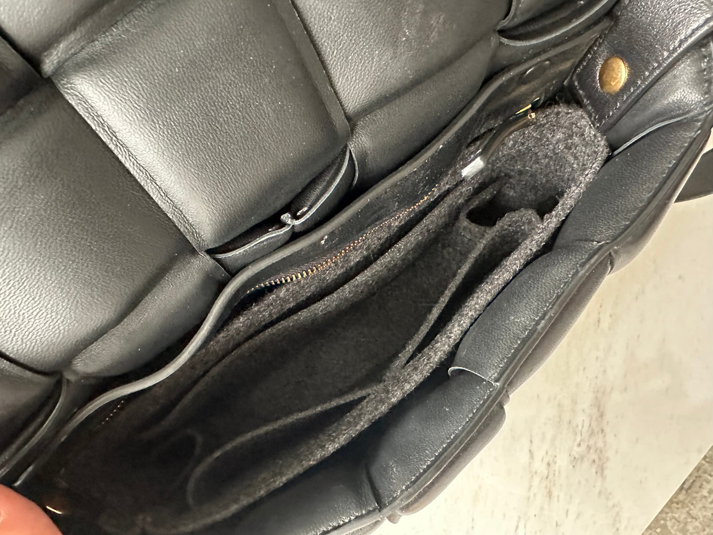 Bottega Veneta padded cassette bag, black