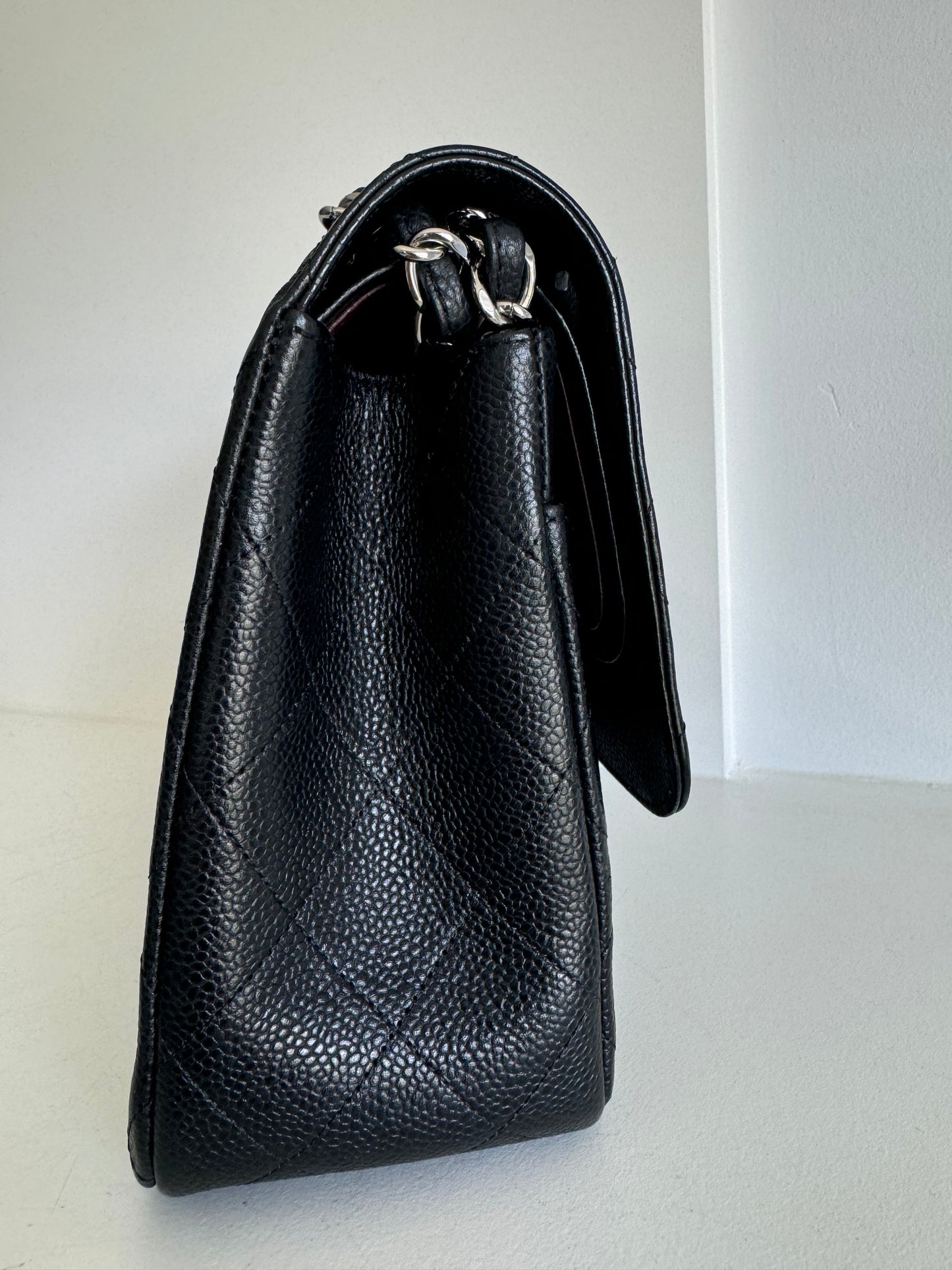 Chanel jumbo caviar double flap bag