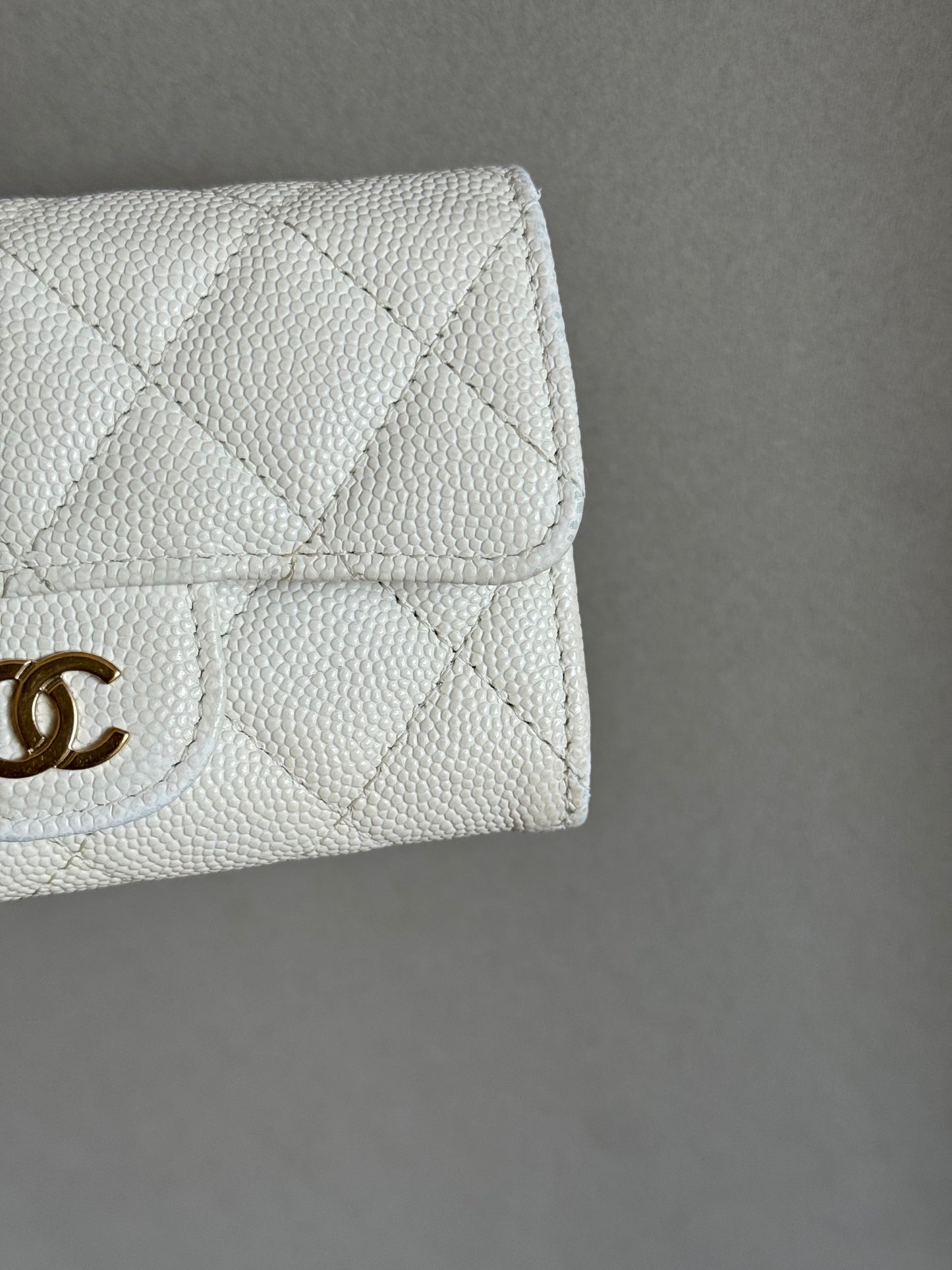 Chanel caviar small flap card holder wallet