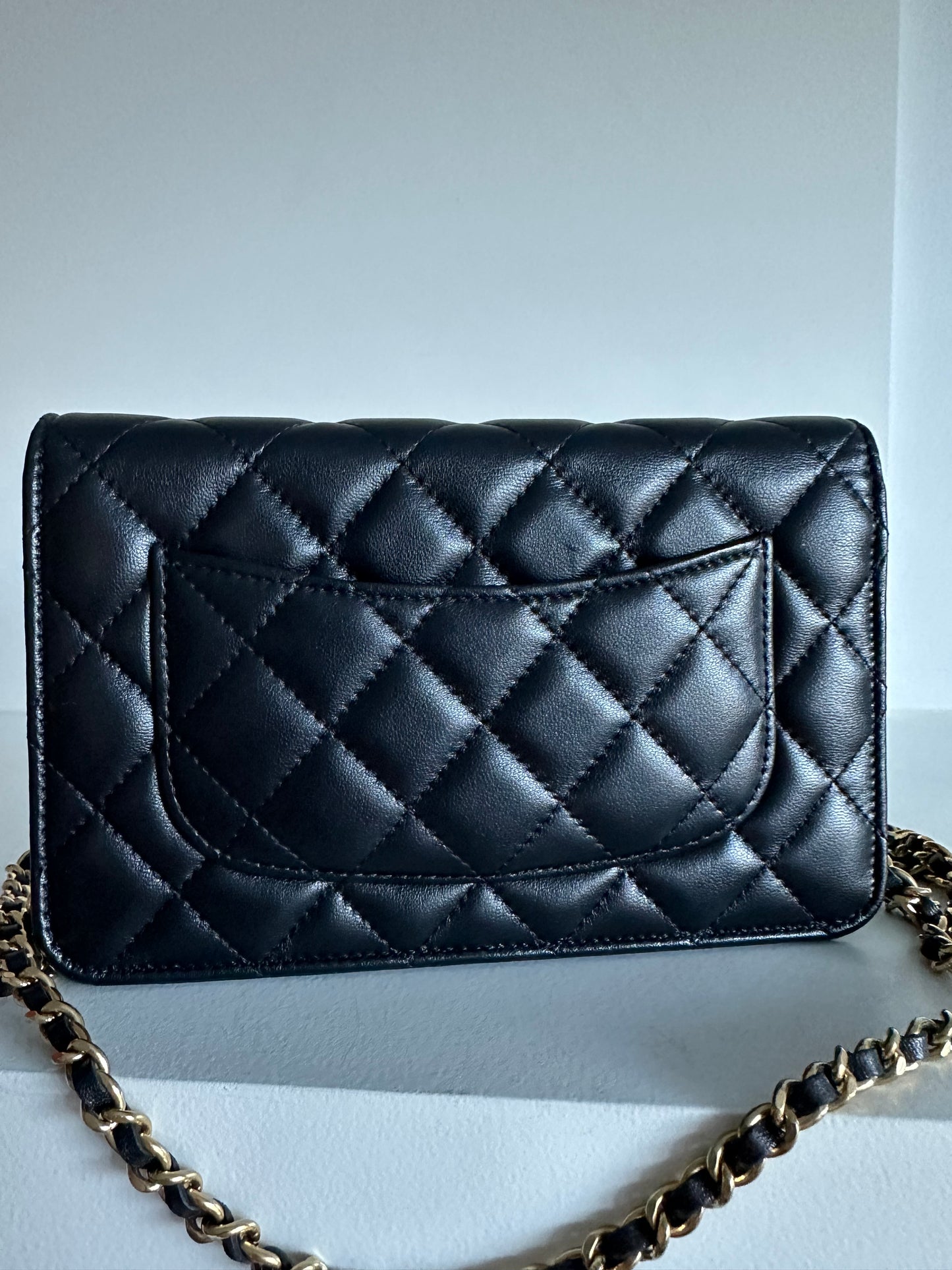 Chanel lambskin woc with ghw