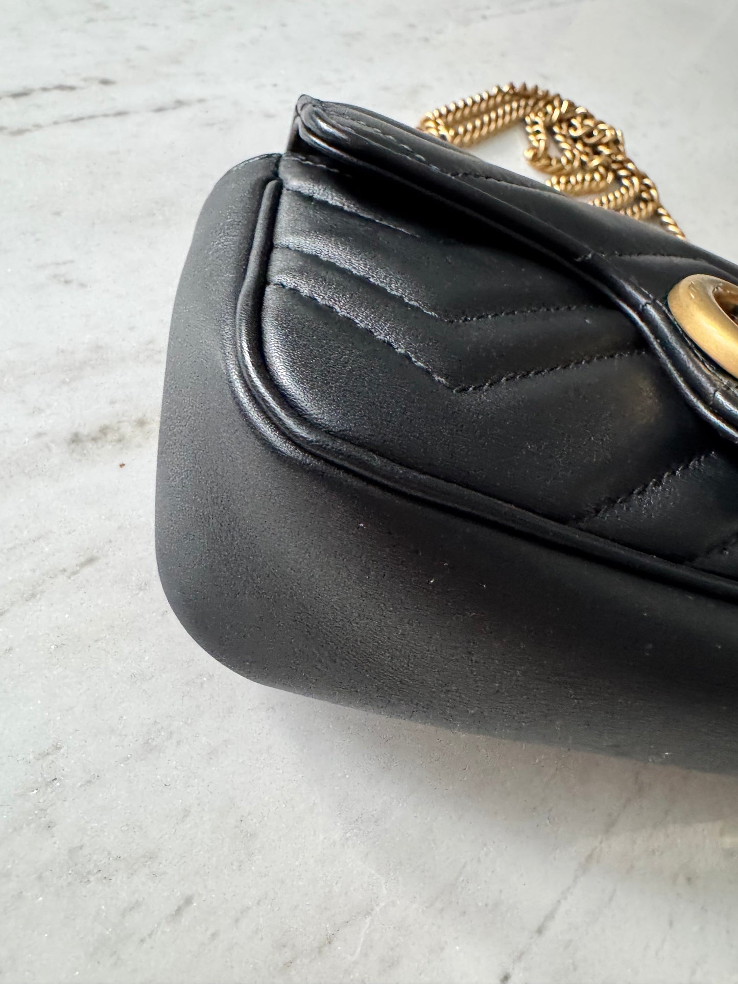 Gucci marmont super mini black