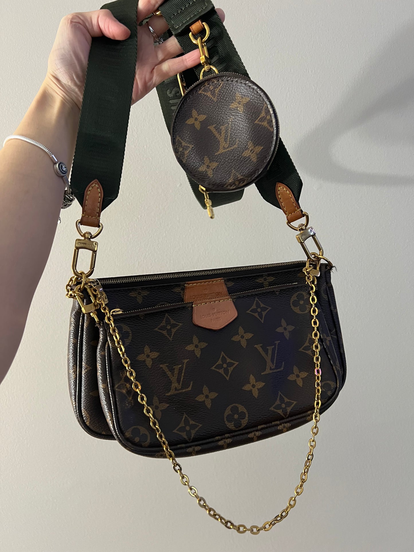 Louis Vuitton multi pochette monogram, kakhi strap