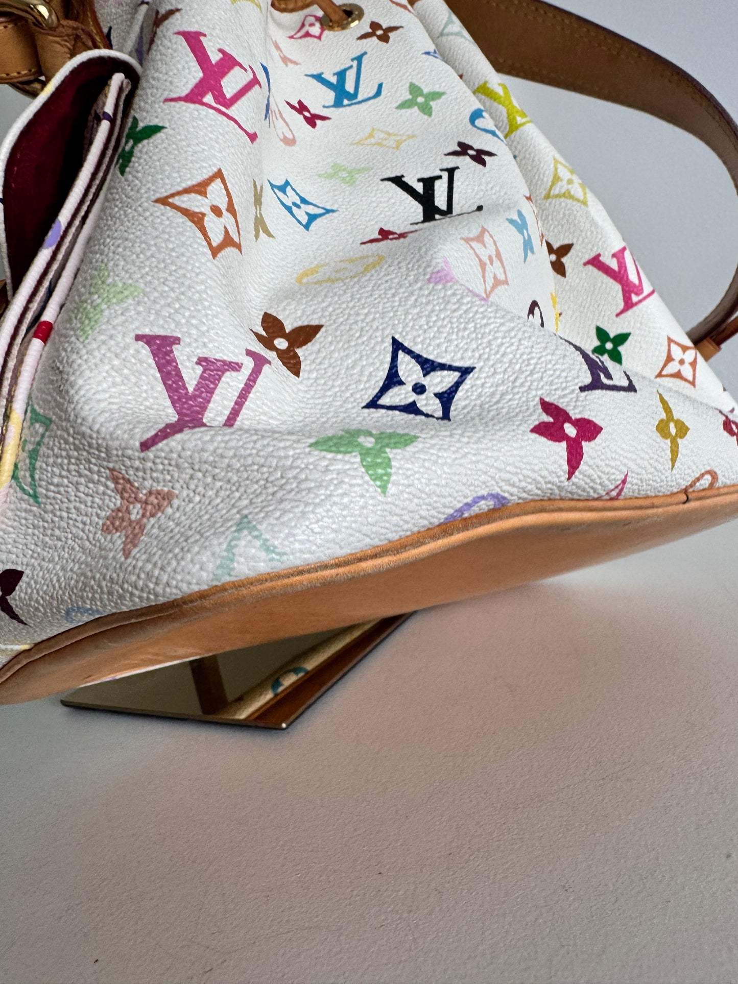 Louis Vuitton x Takashi Murakami White Monogram Multicolore Petit Noé