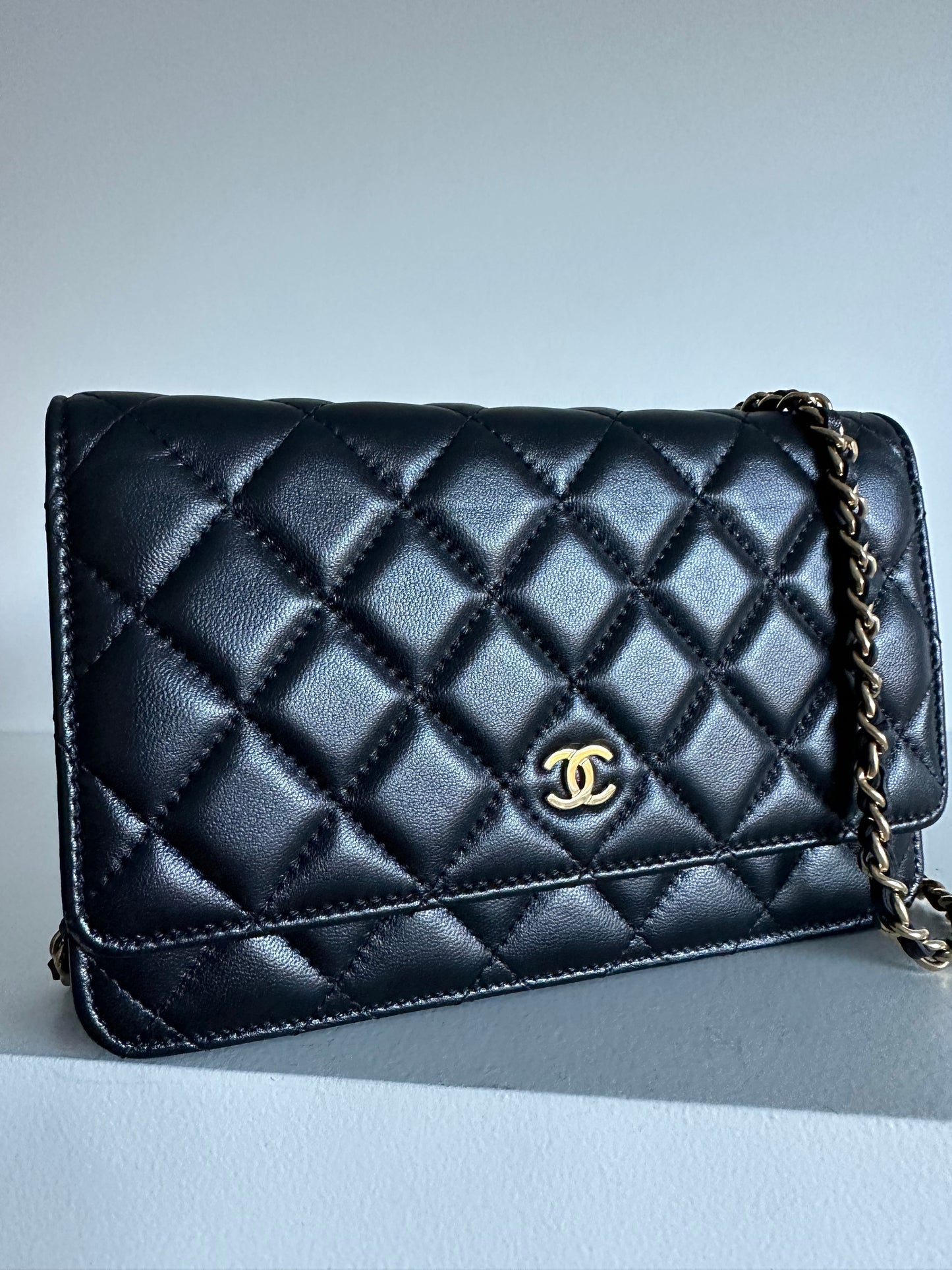 Chanel lambskin woc with ghw