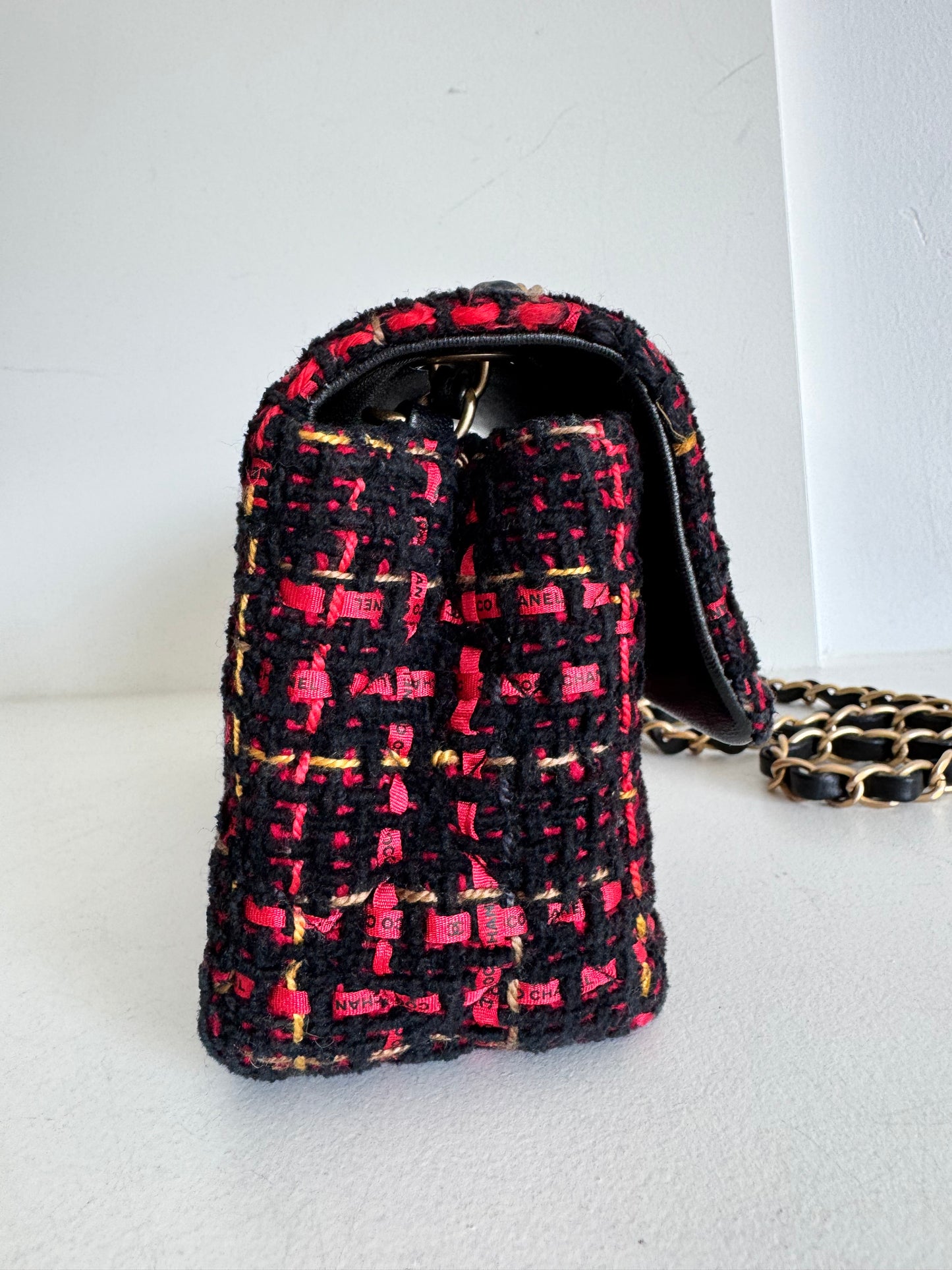 Chanel Mini Rectangular Flap Bag in multi-color tweed