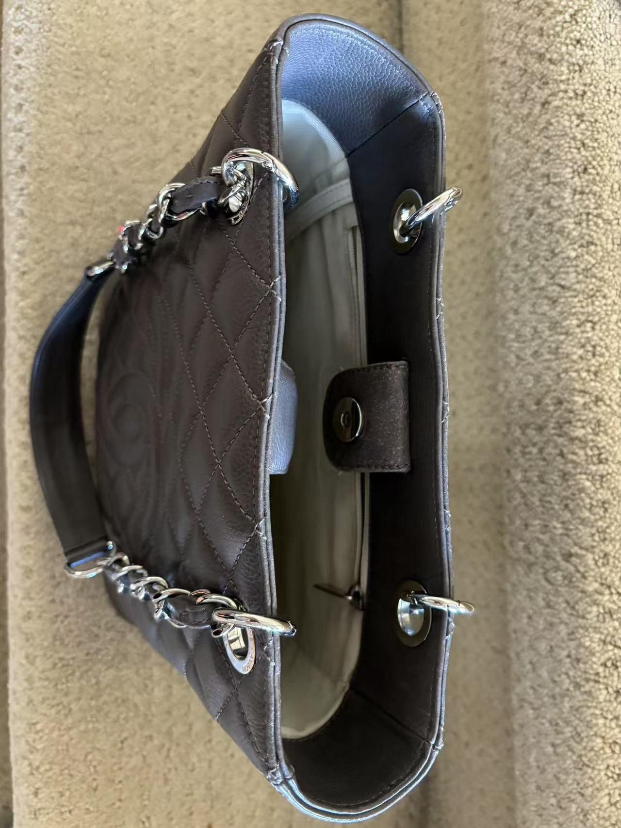 Chanel Grey Caviar PST Tote Bag