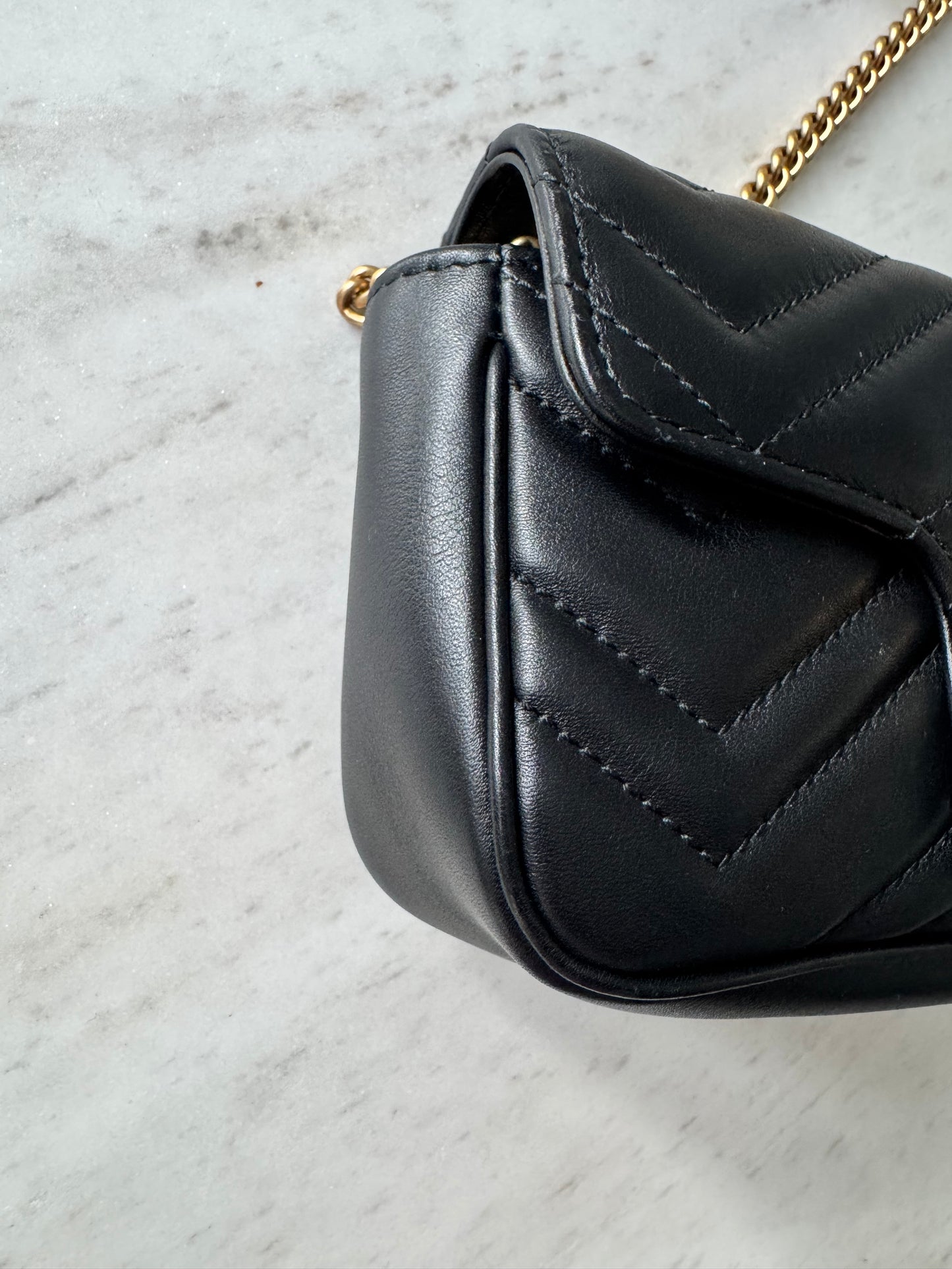 Gucci marmont super mini black