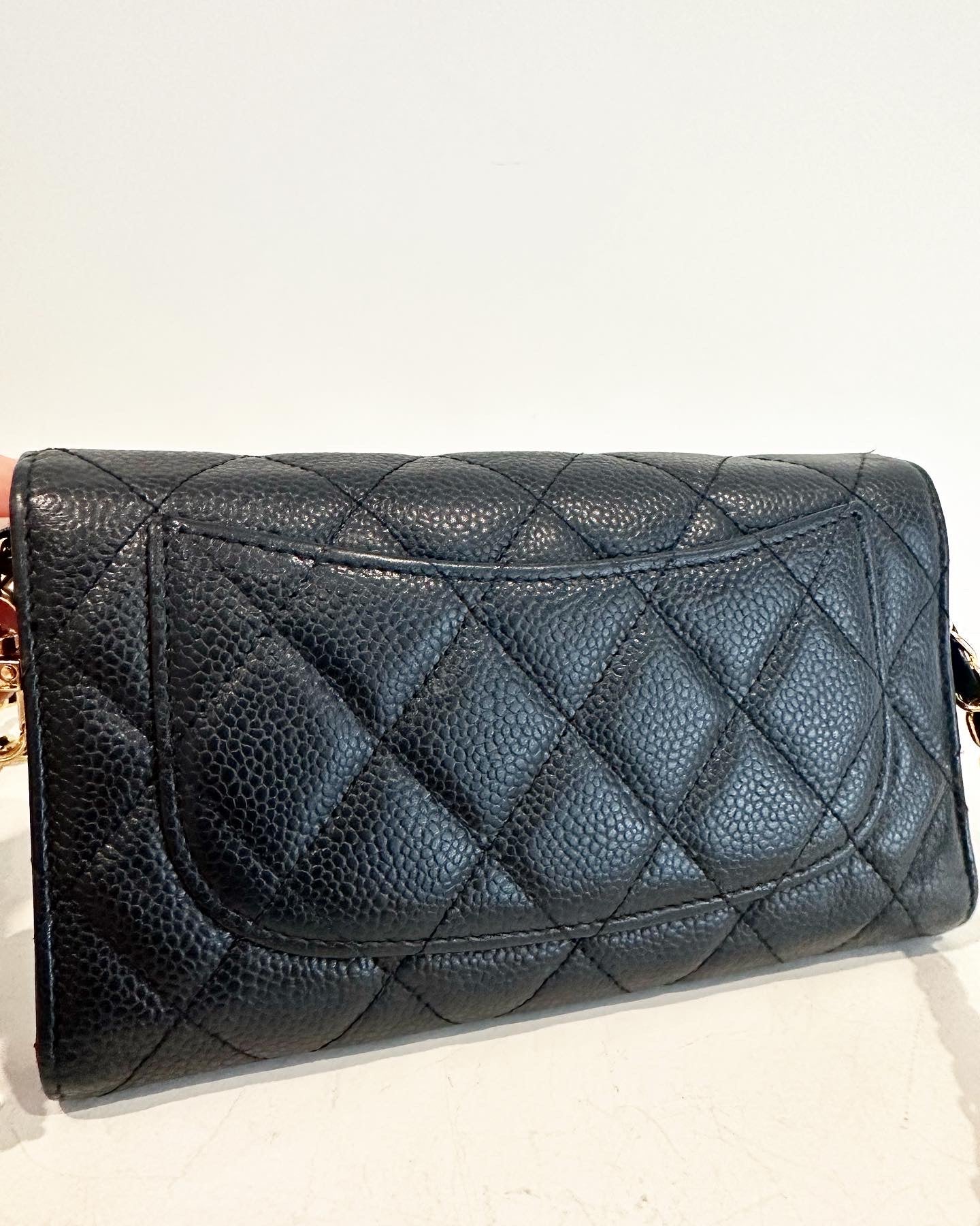 Chanel long wallet with generic chain