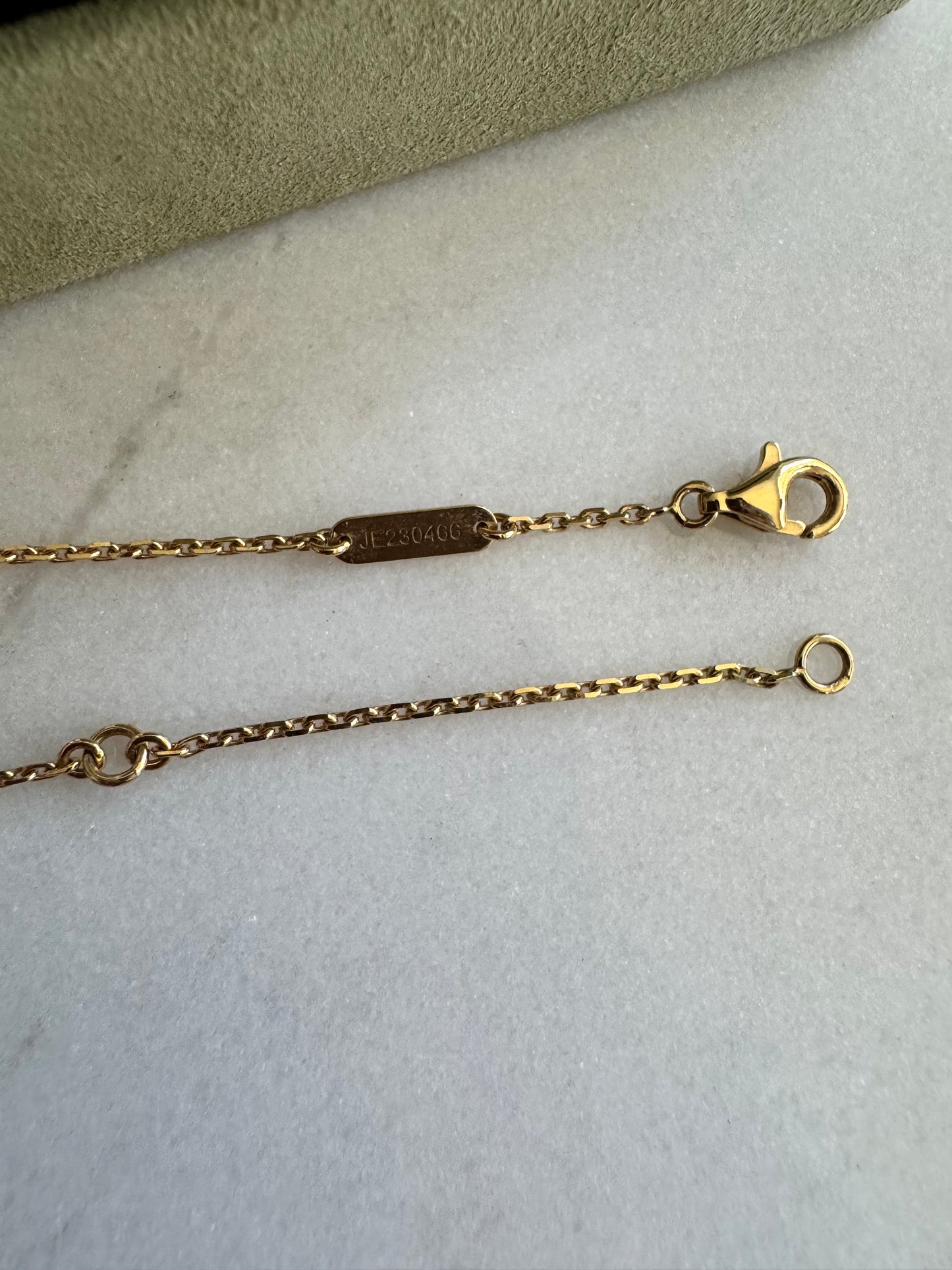 Van Cleef And Arpels Alhambra Vintage Necklace, 18k Gold & Black Onyx
