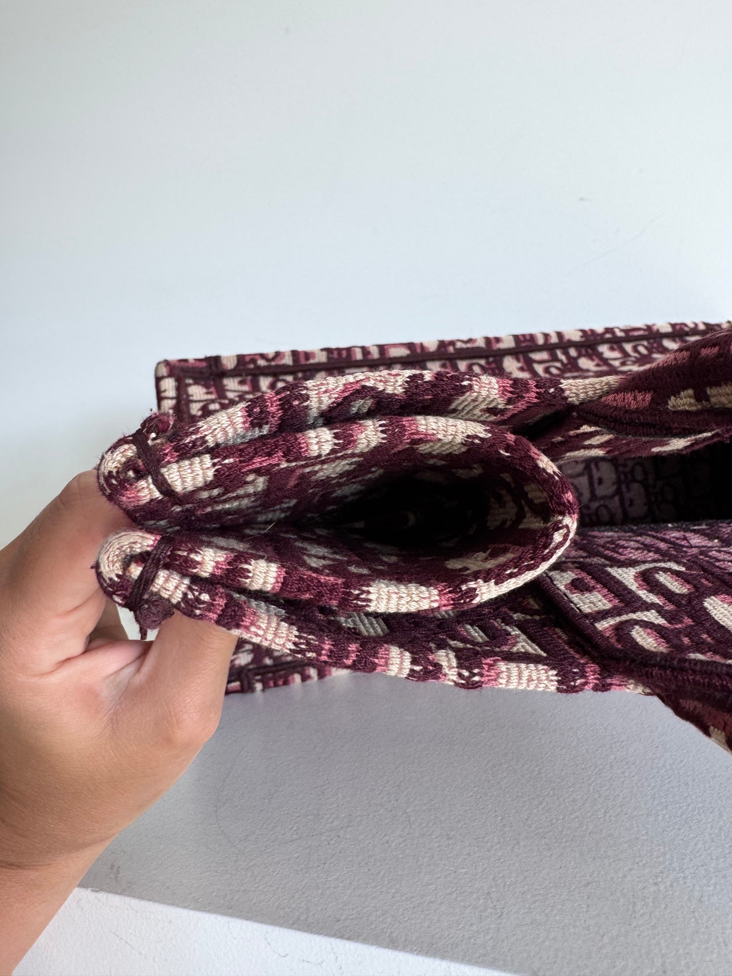 Christian Dior Burgundy Book Tote Medium