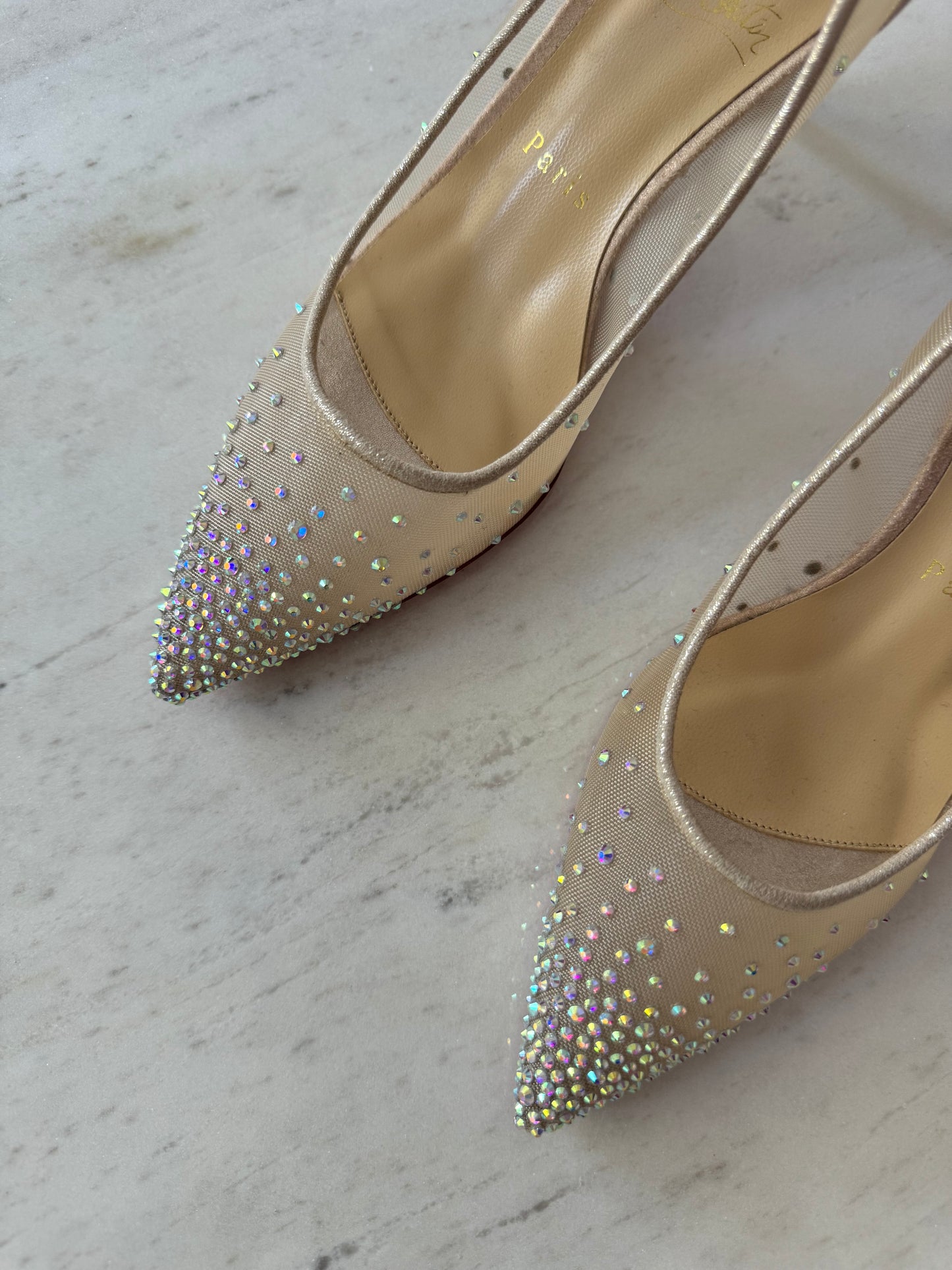Christian Louboutin Red Sole Follies Strass Pumps