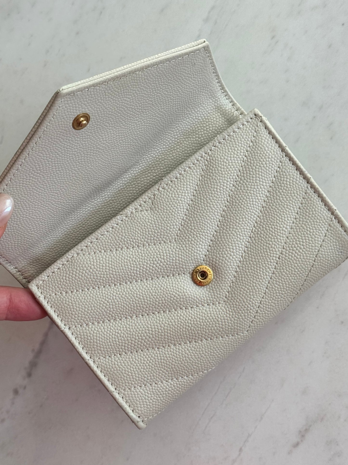 Saint Laurent Cassandre Matelassé Wallet