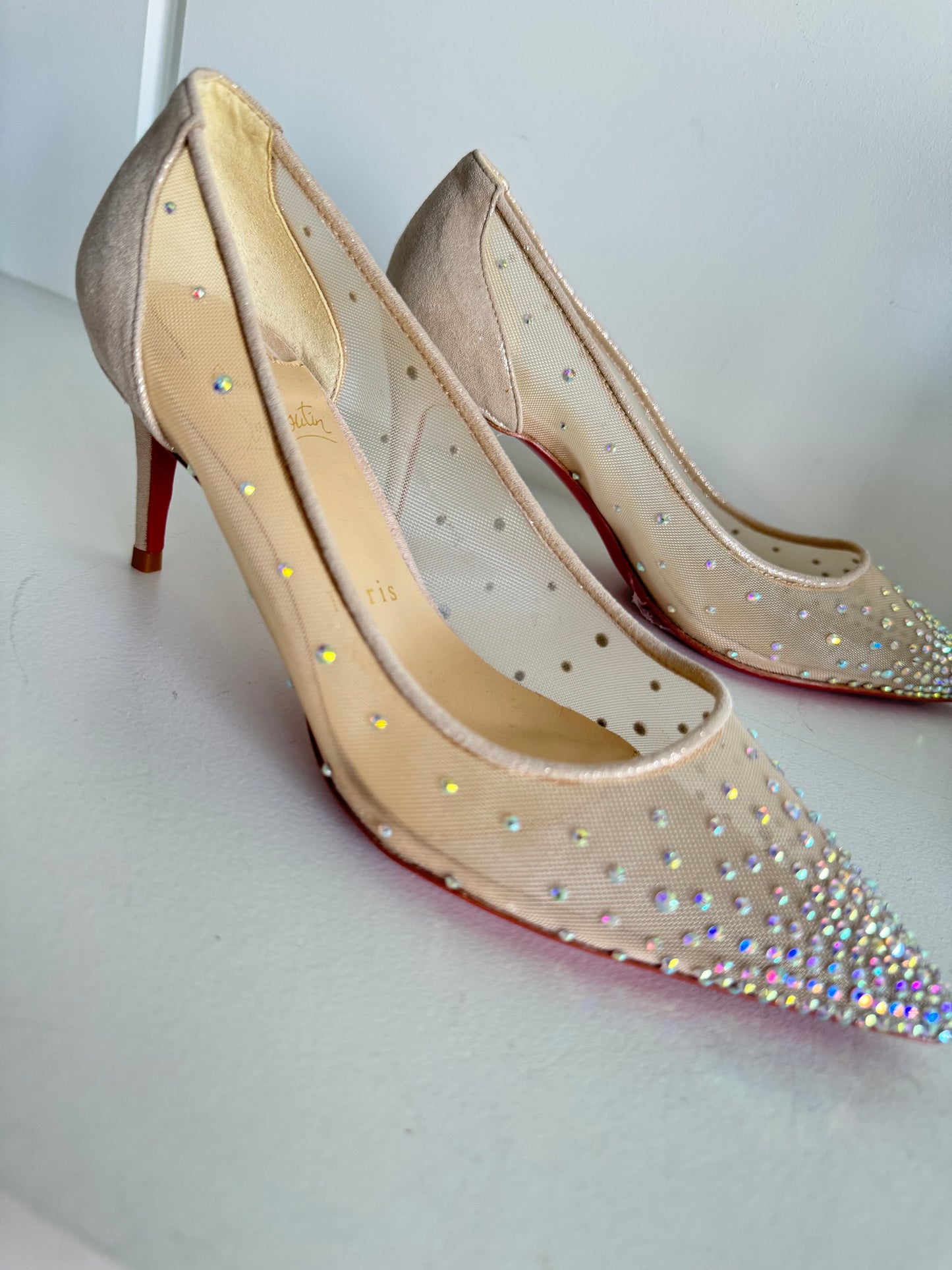 Christian Louboutin Red Sole Follies Strass Pumps