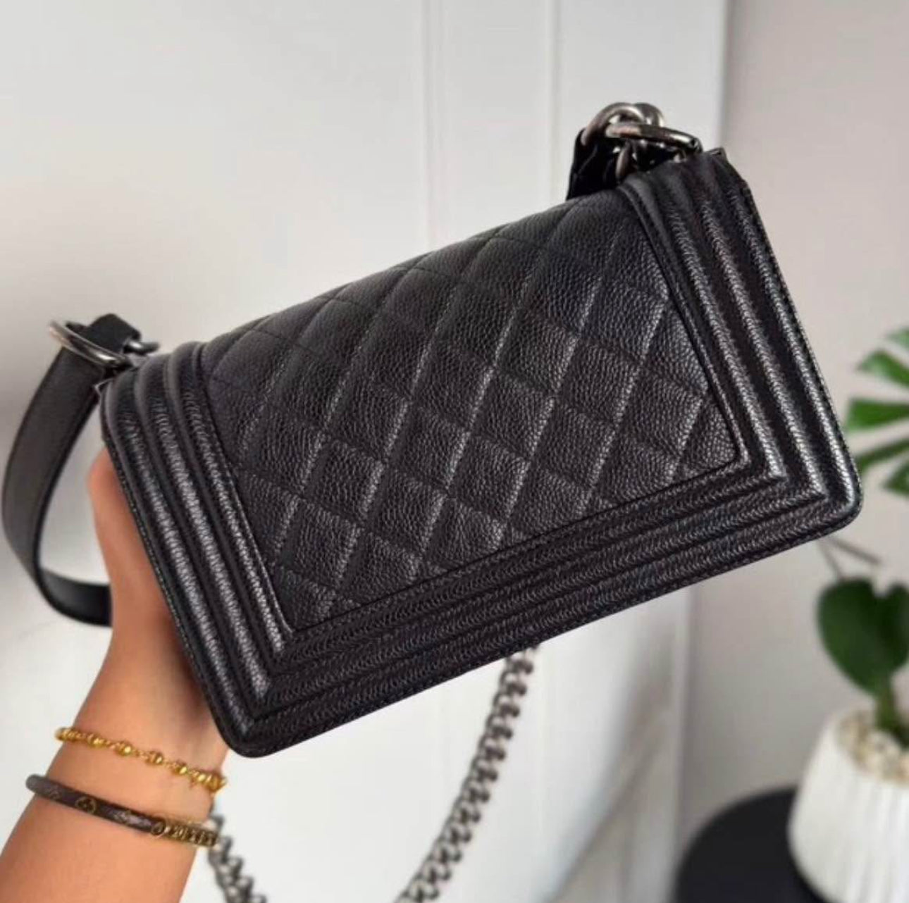 Chanel small caviar ruthenium hardware