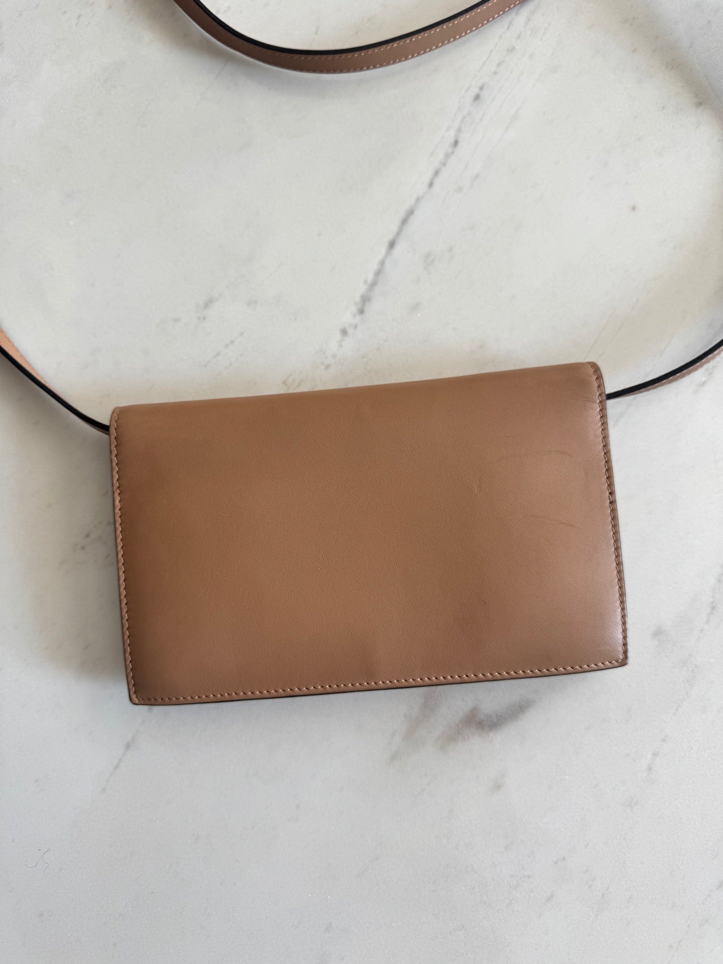 Gucci Beige Interlocking GG Crossbody Wallet on Strap