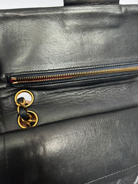 Chanel small vintage black quilted 24k gold plated hardware.