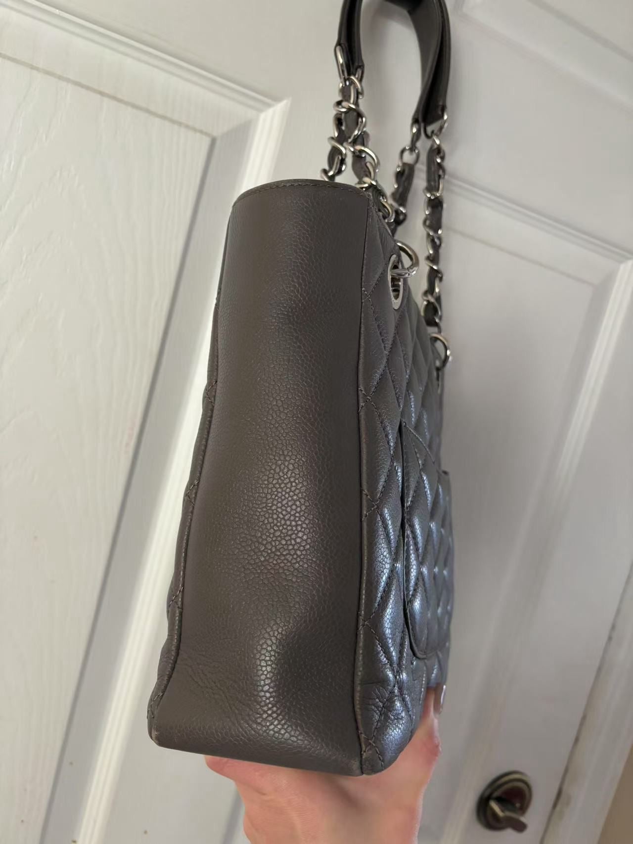 Chanel Grey Caviar PST Tote Bag