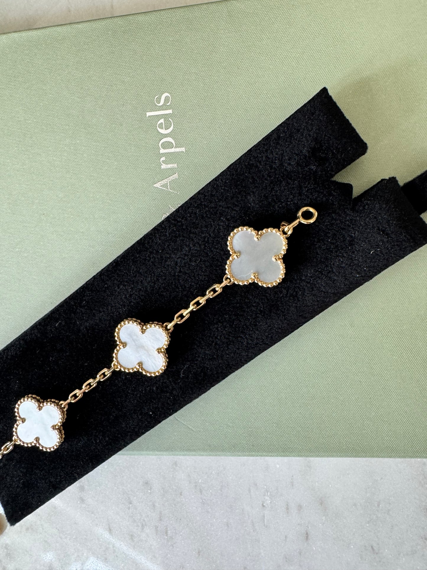 Van Cleef & Arpels 5 Motif Alhambra Mother of Pearl Bracelet