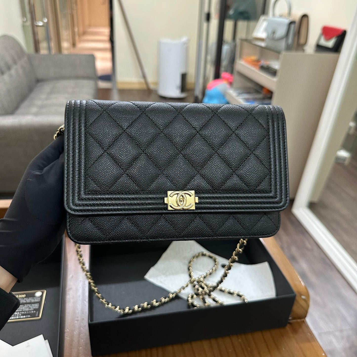 Chanel Boy Wallet On Chain