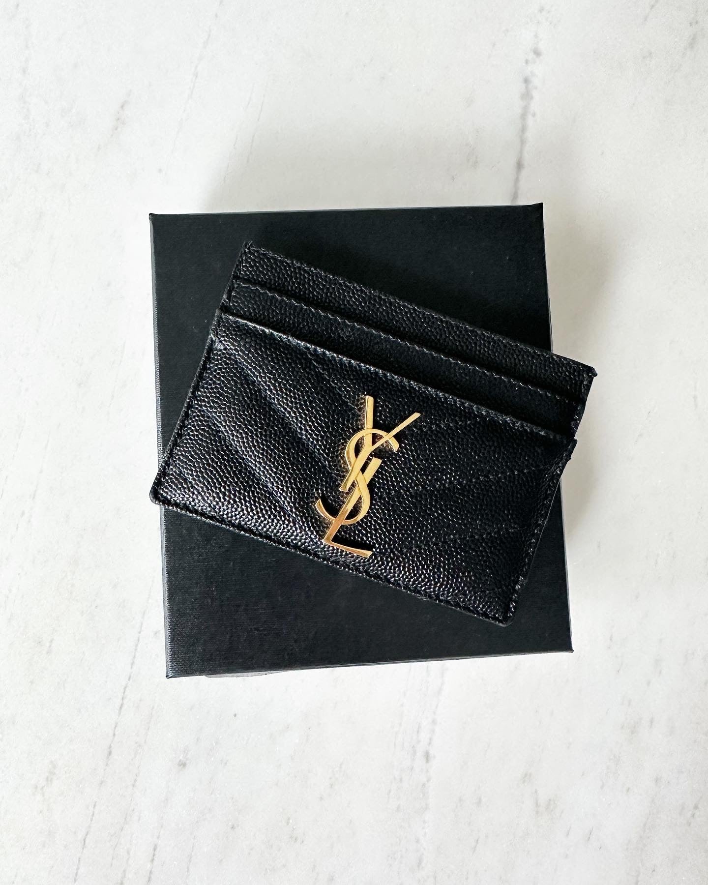 Saint Laurent Cassandre Quilted Cardholder