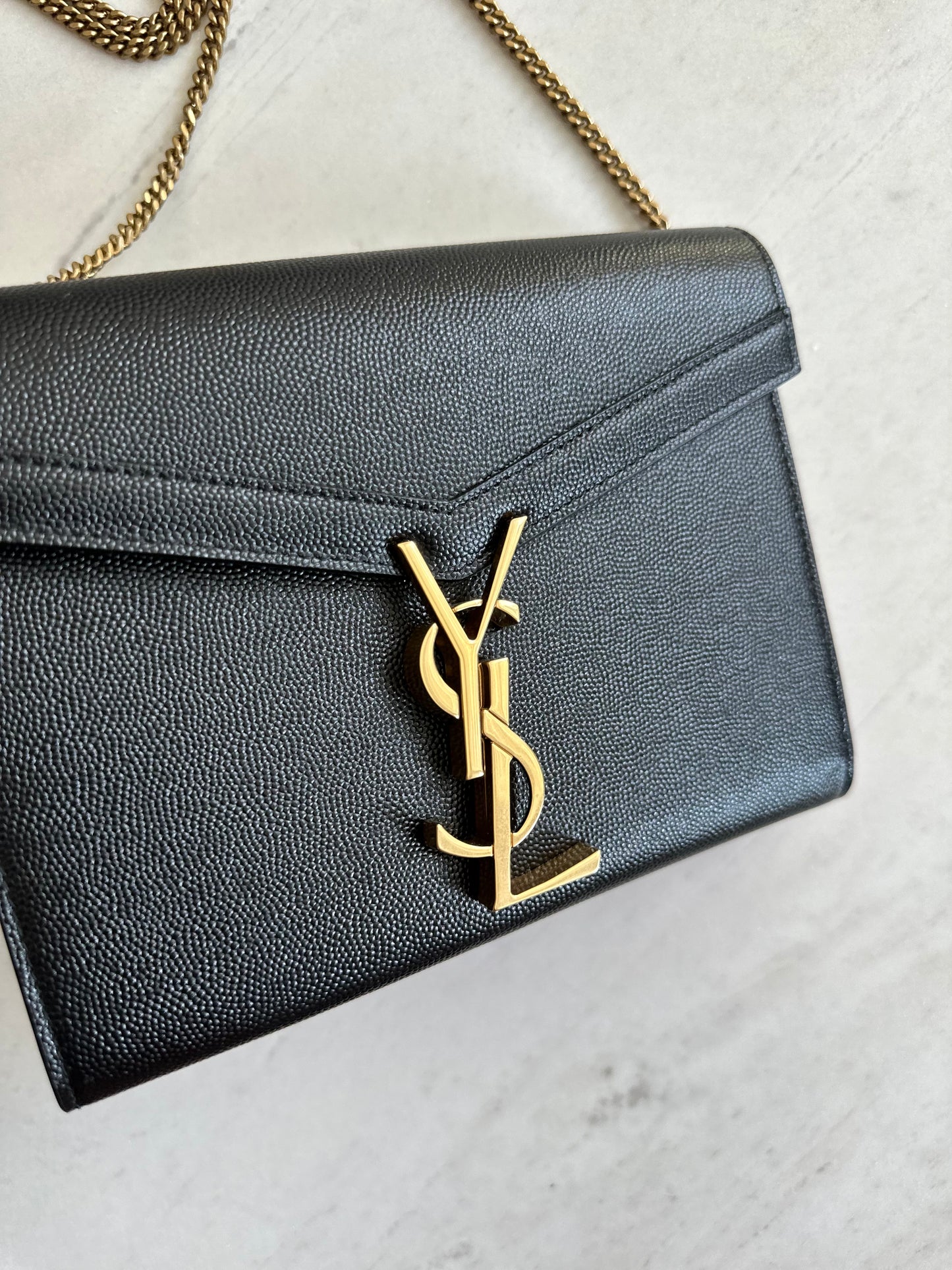 Saint Laurent Cassandra chain bag in black with ghw