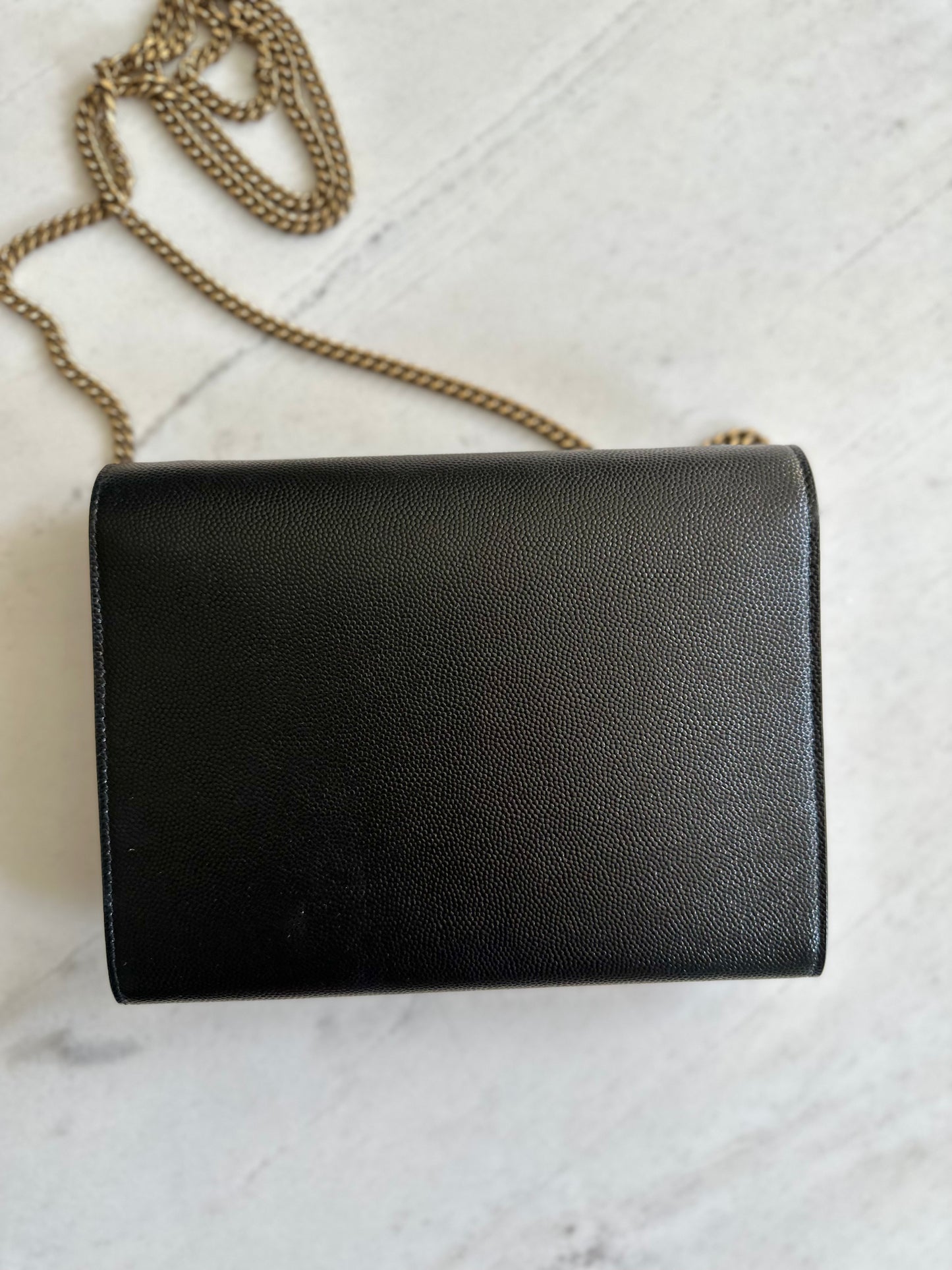 Saint Laurent Cassandra chain bag in black with ghw