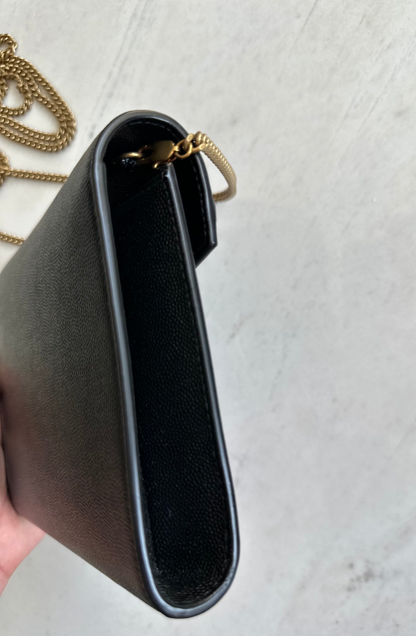 Saint Laurent Cassandra chain bag in black with ghw