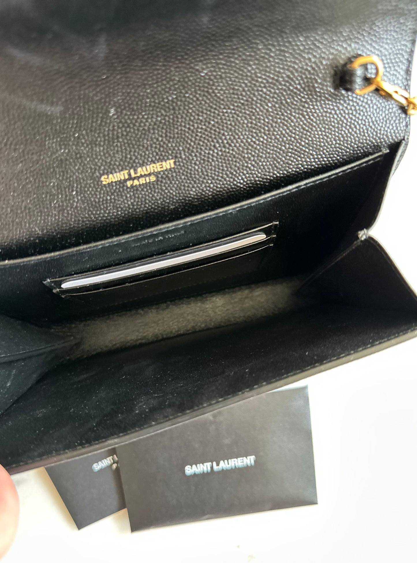 Saint Laurent Cassandra chain bag in black with ghw