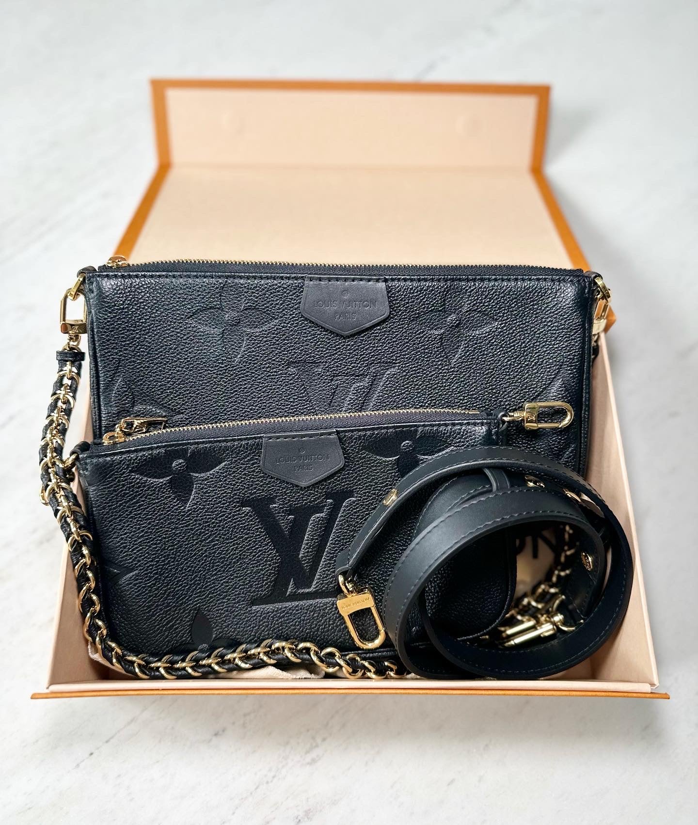Louis Vuitton Multipochette Empriente Monogram, Black