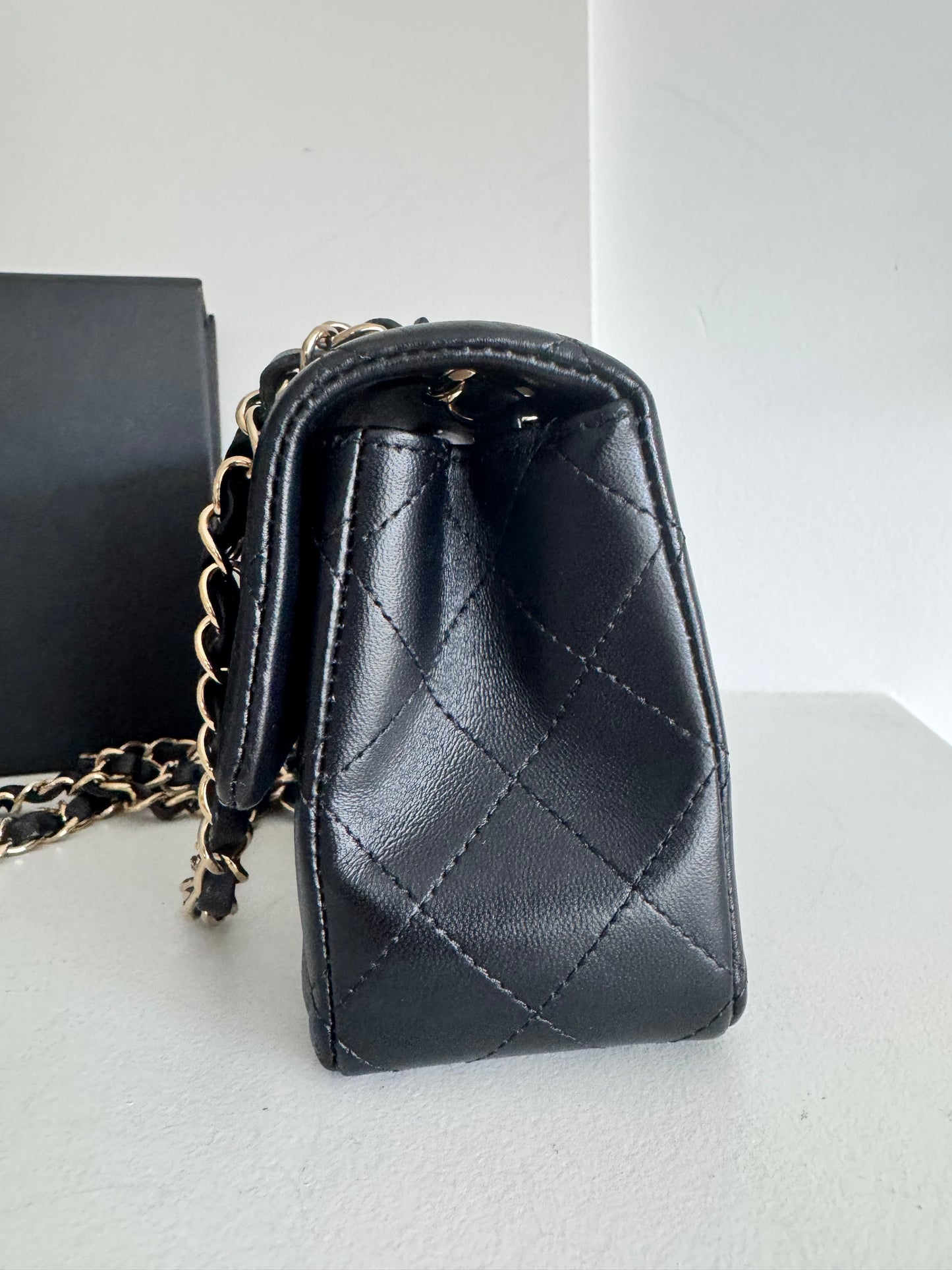 Chanel Mini Lambskin Rectangular Flap Bag, LGHW