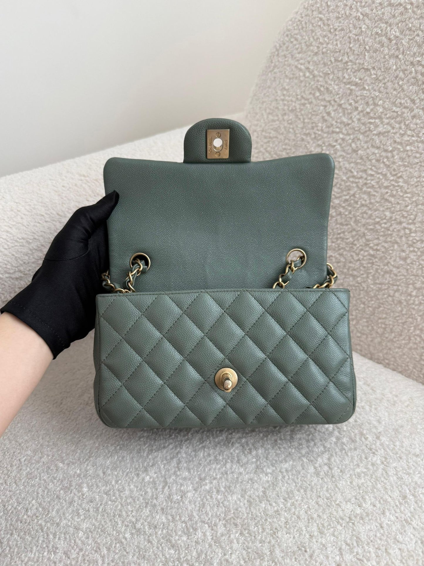 Chanel Classic Caviar 18C Mini Rectangular Bag