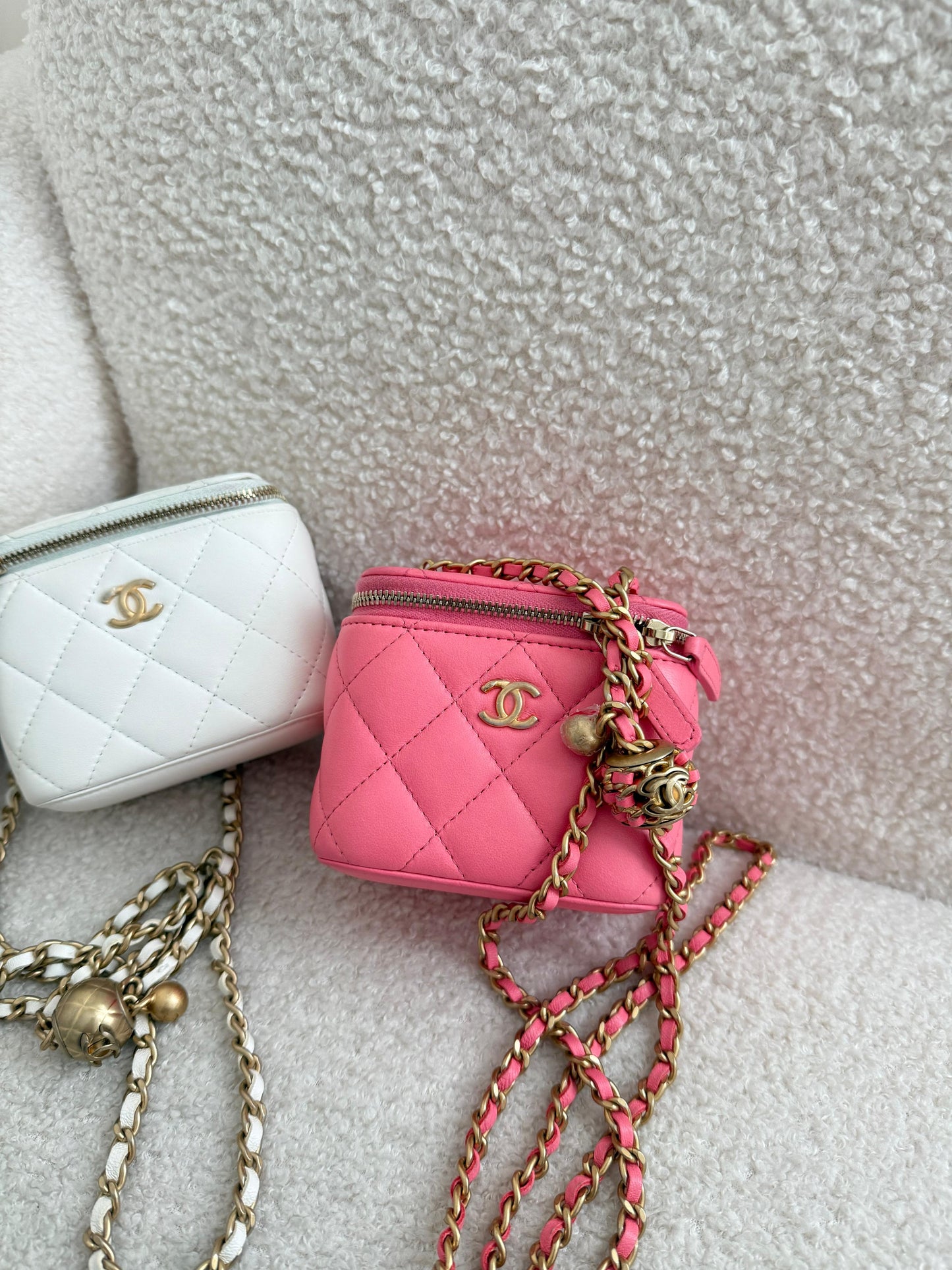 Chanel Mini Pearl Crush Vanity Bag, Pink