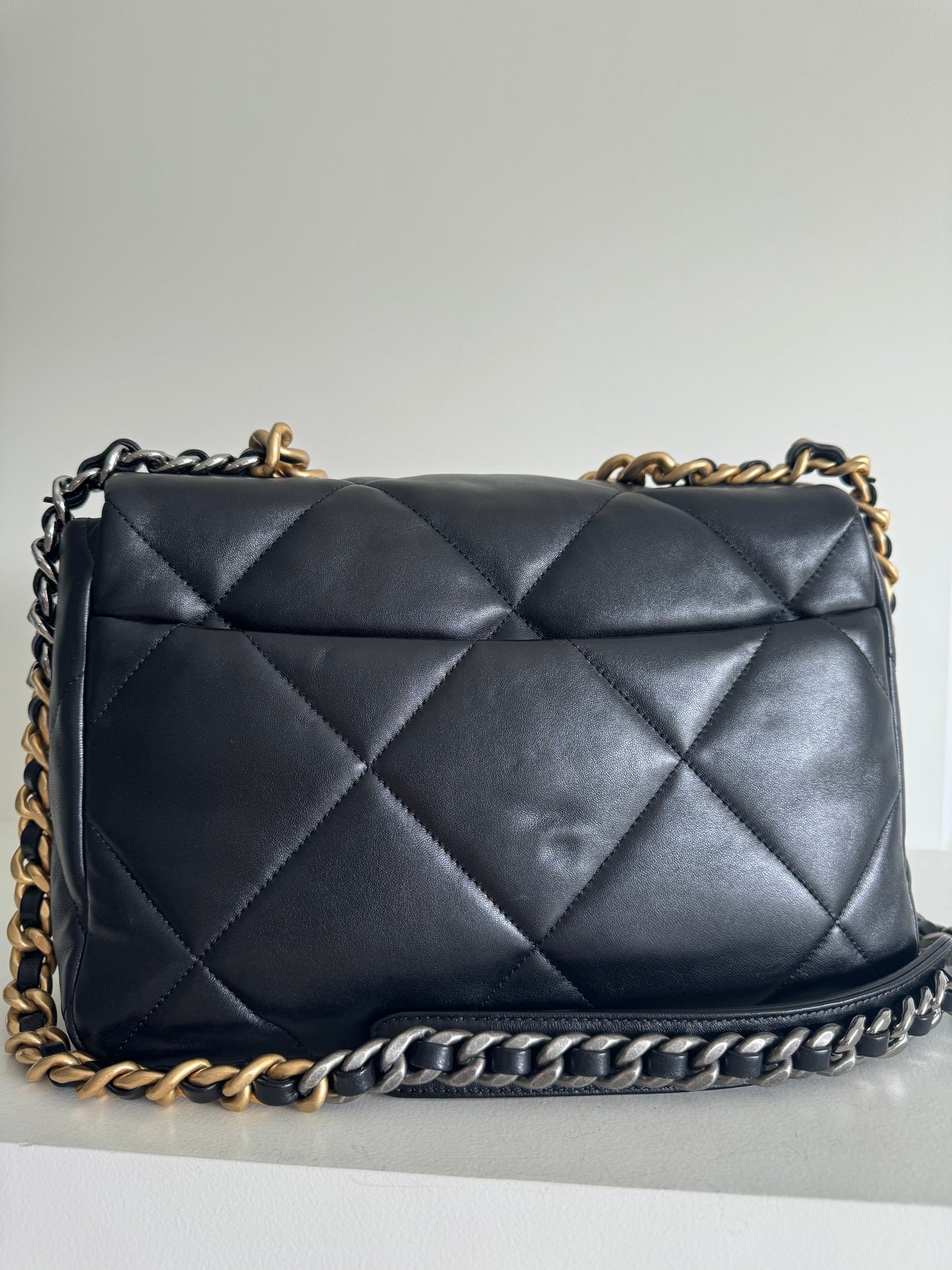 Chanel Black Quilted Lambskin Medium Chanel 19 Flap Bag Mixed Hardware