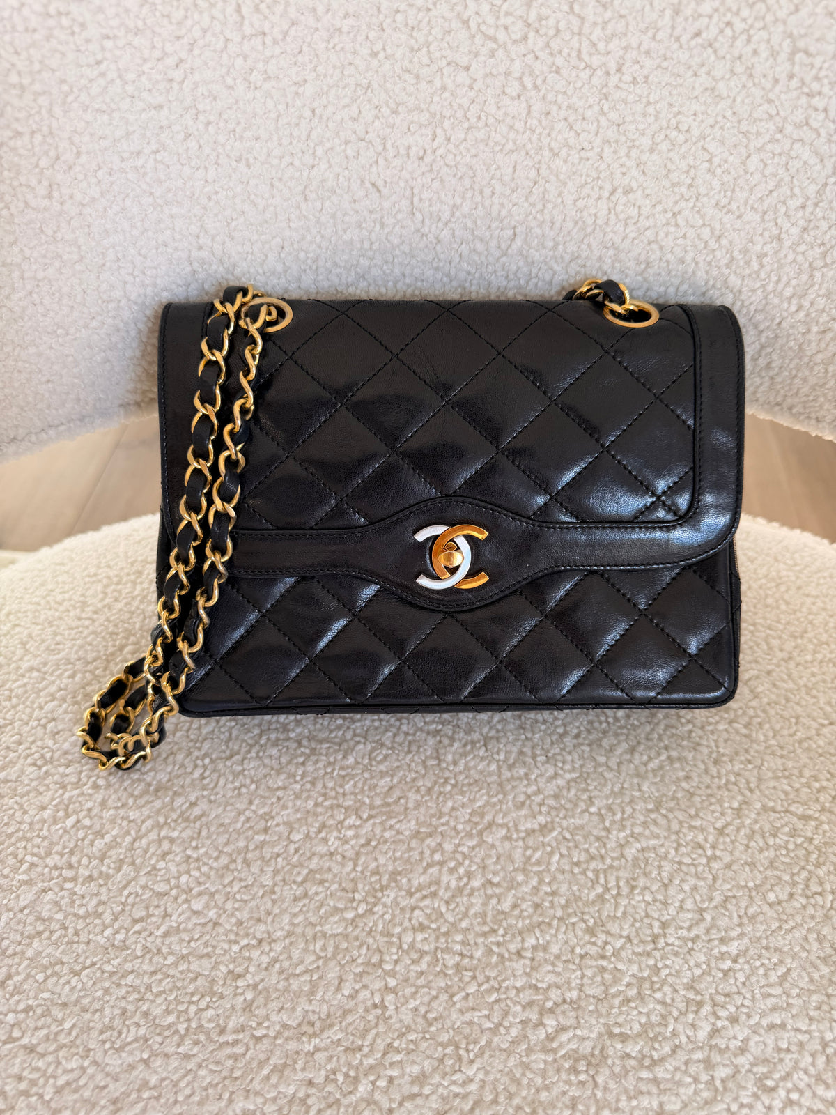 Chanel Black Quilted Lambskin Flap Bag GHW