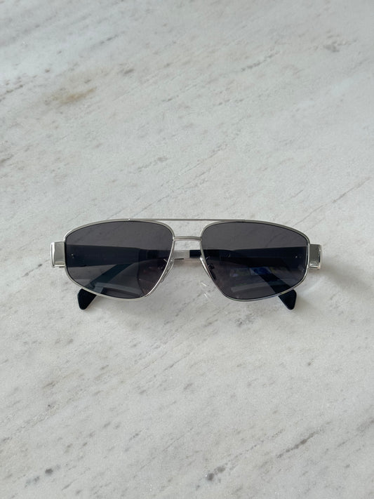 Celine Triomphe 03 Metal aviator sunglasses