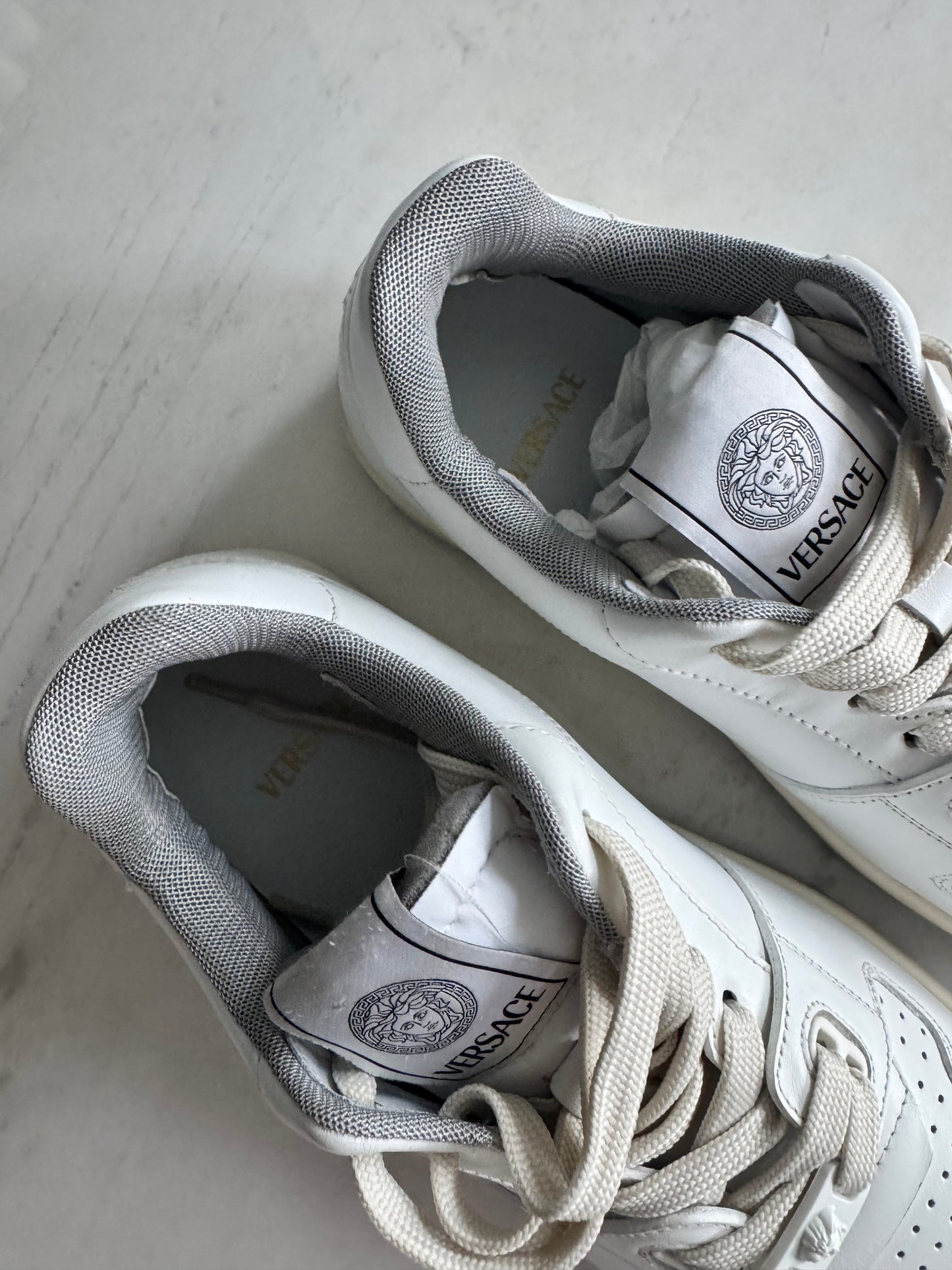 Versace Medusa White Leather Women’s Sneakers