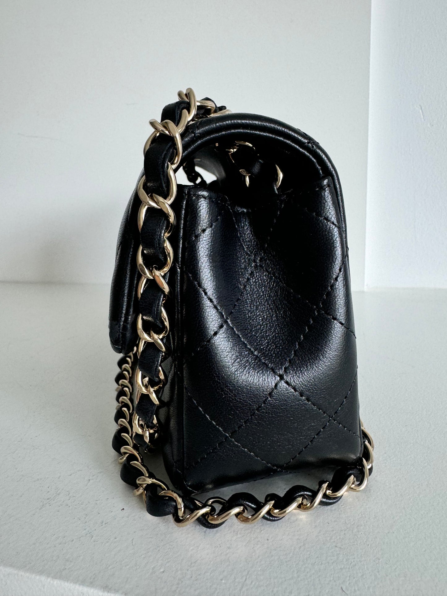 Chanel quilted mini rectangular flap ghw