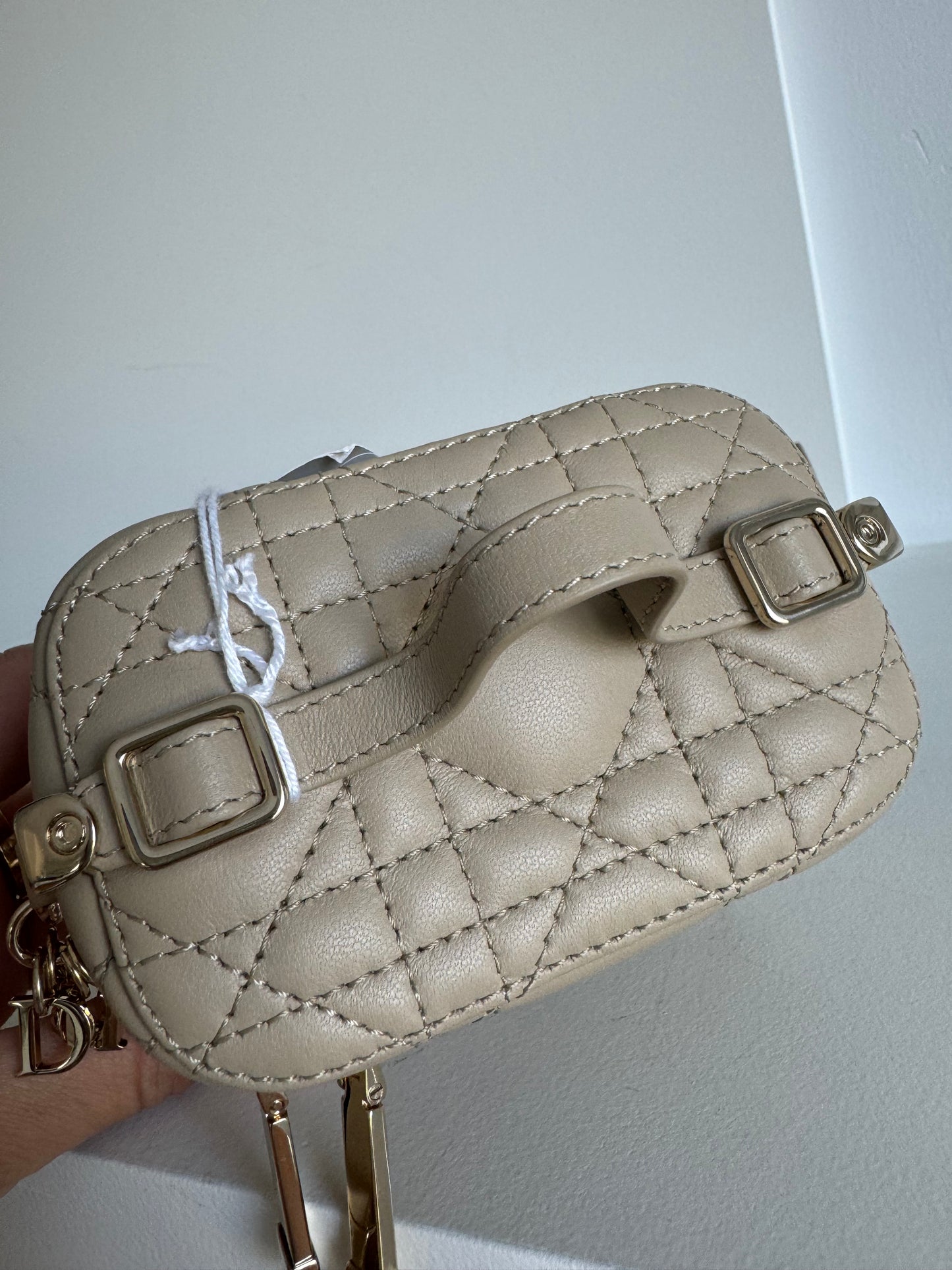 Christian Dior Micro Vanity Bag. Beige