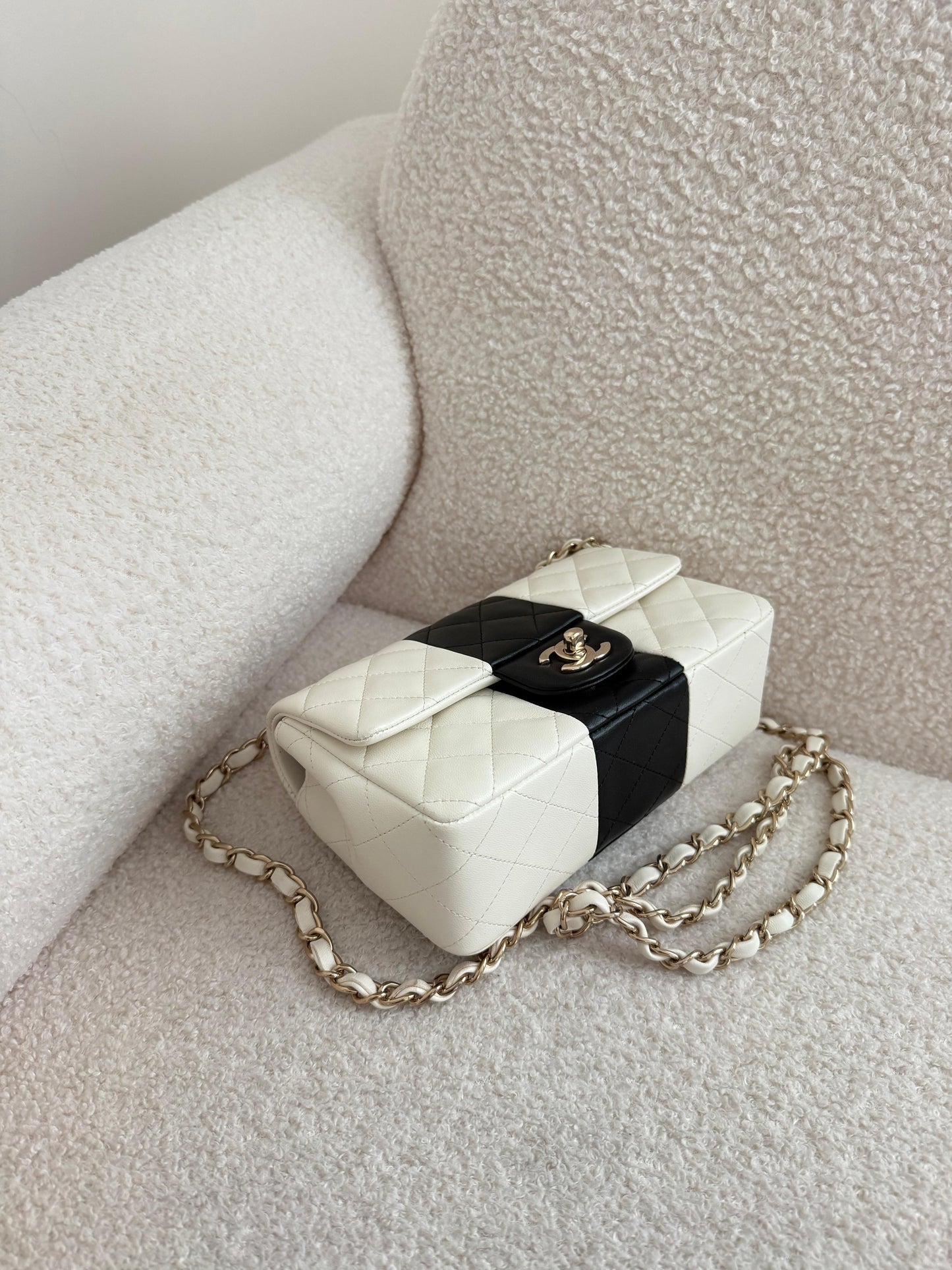 Chanel Mini Rectangular Black & White Bag