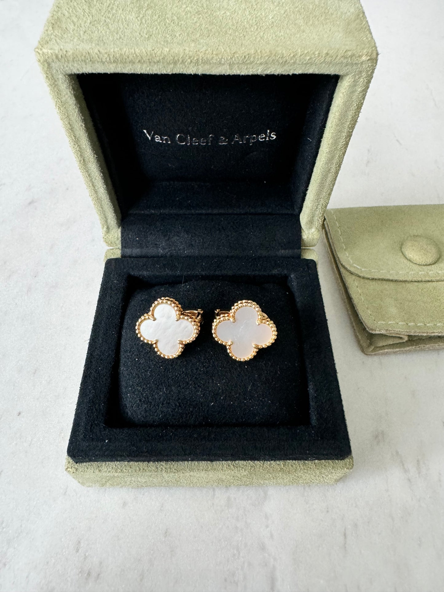 Van cleef and arpels vintage alhambra MOP earrings