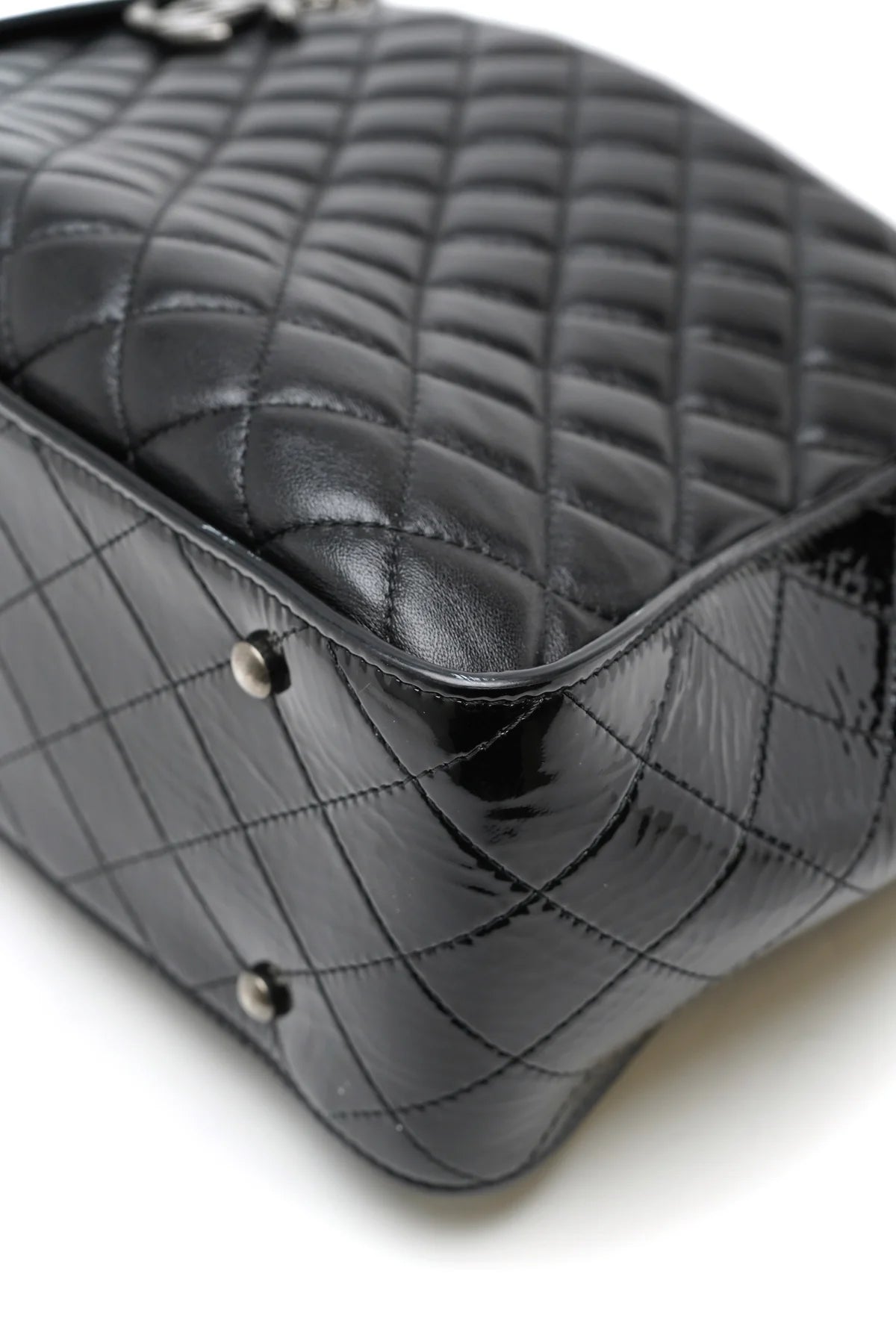 Chanel Lambskin Quilted Shopping Tote Black