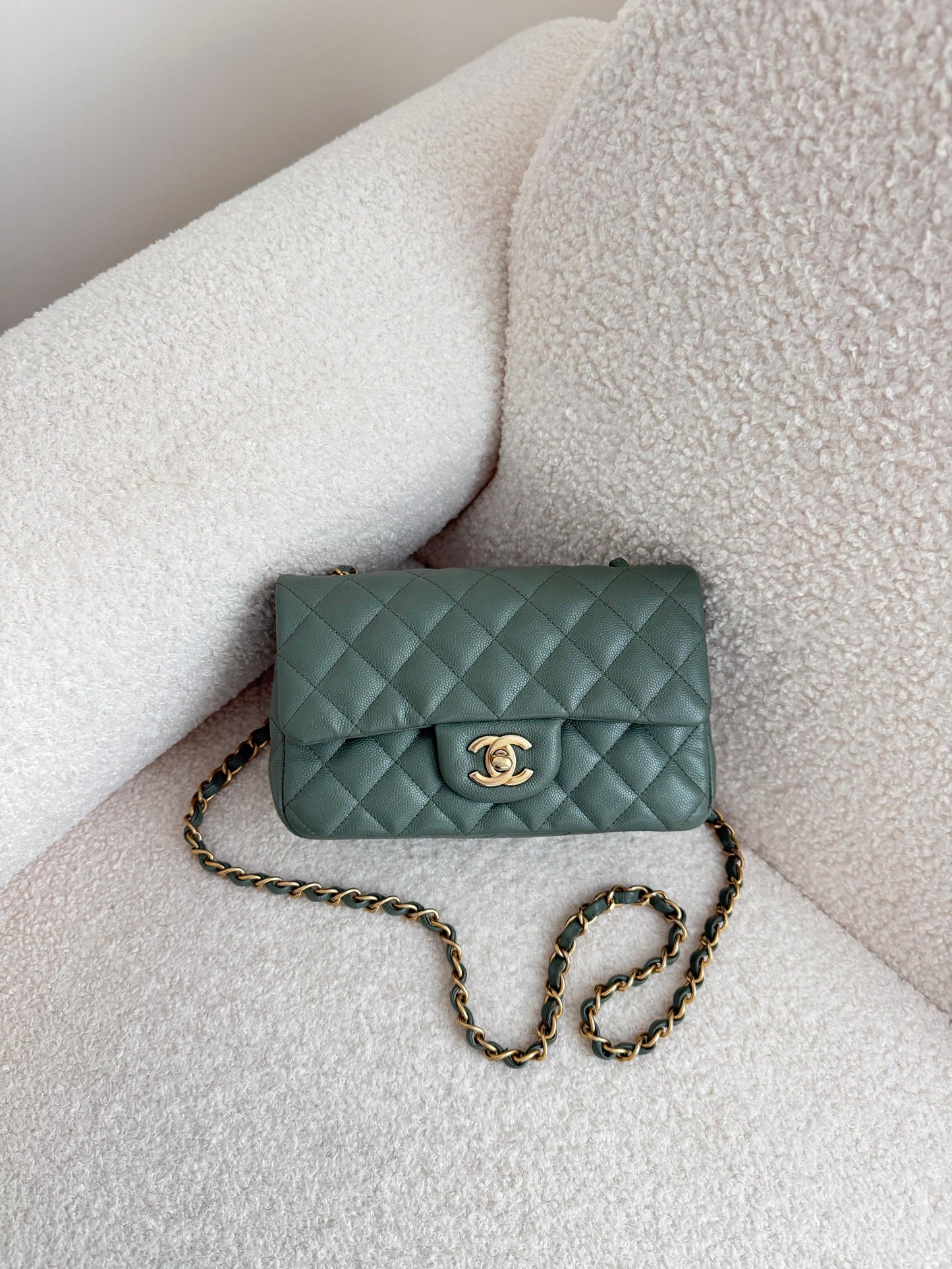 Chanel Classic Caviar 18C Mini Rectangular Bag