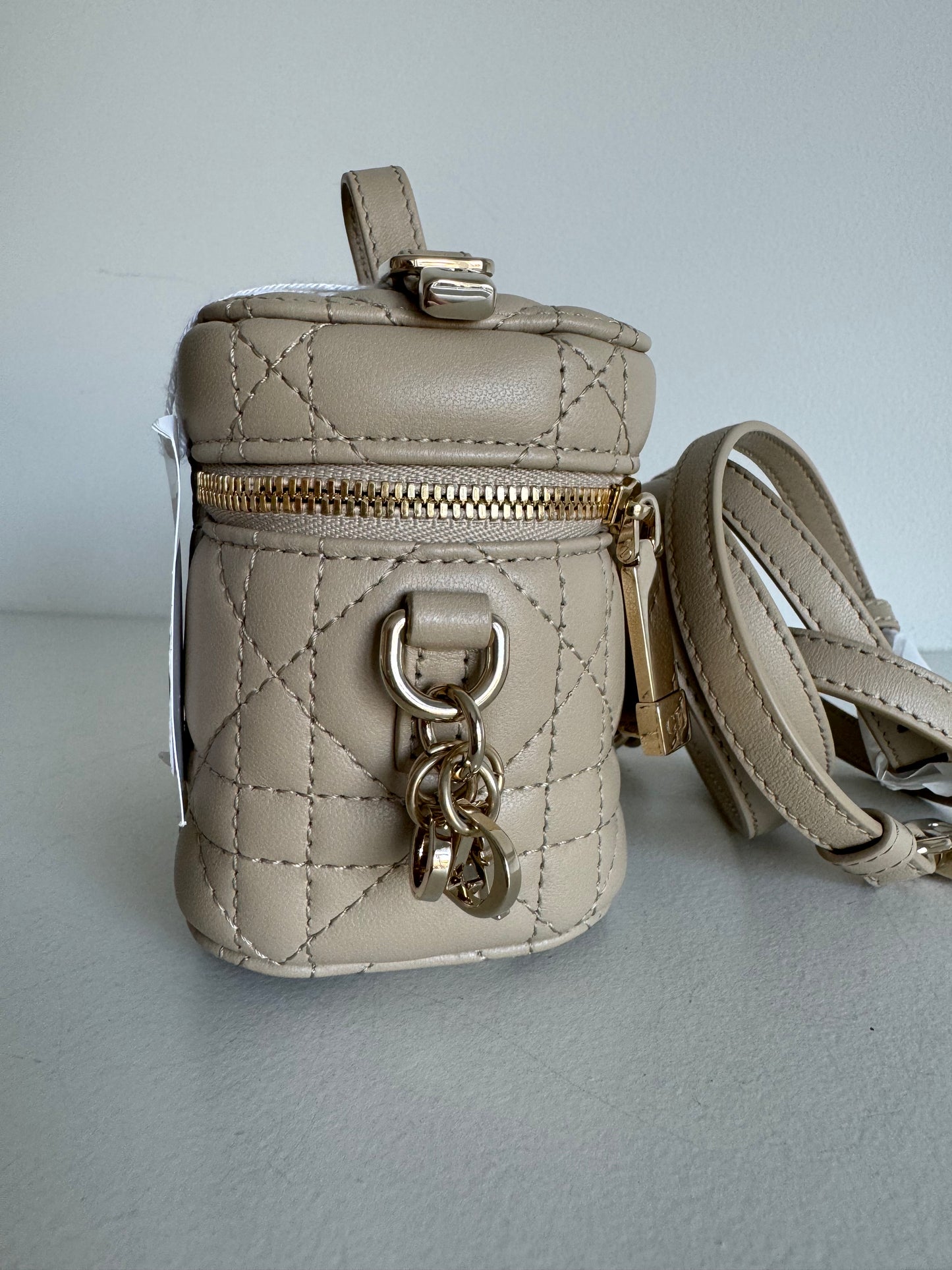 Christian Dior Micro Vanity Bag. Beige